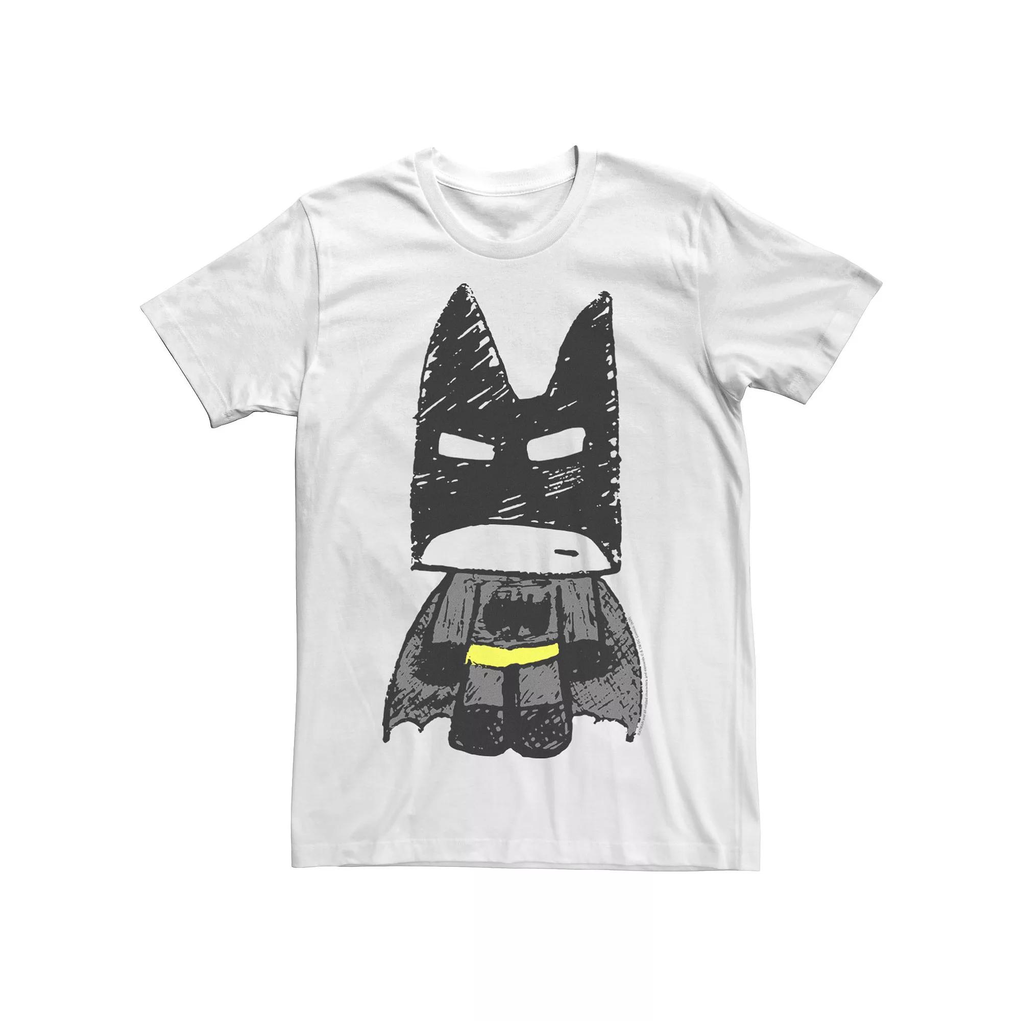Men's DC Fandome Batman Doodle Tee, Size: Medium, White Product Image