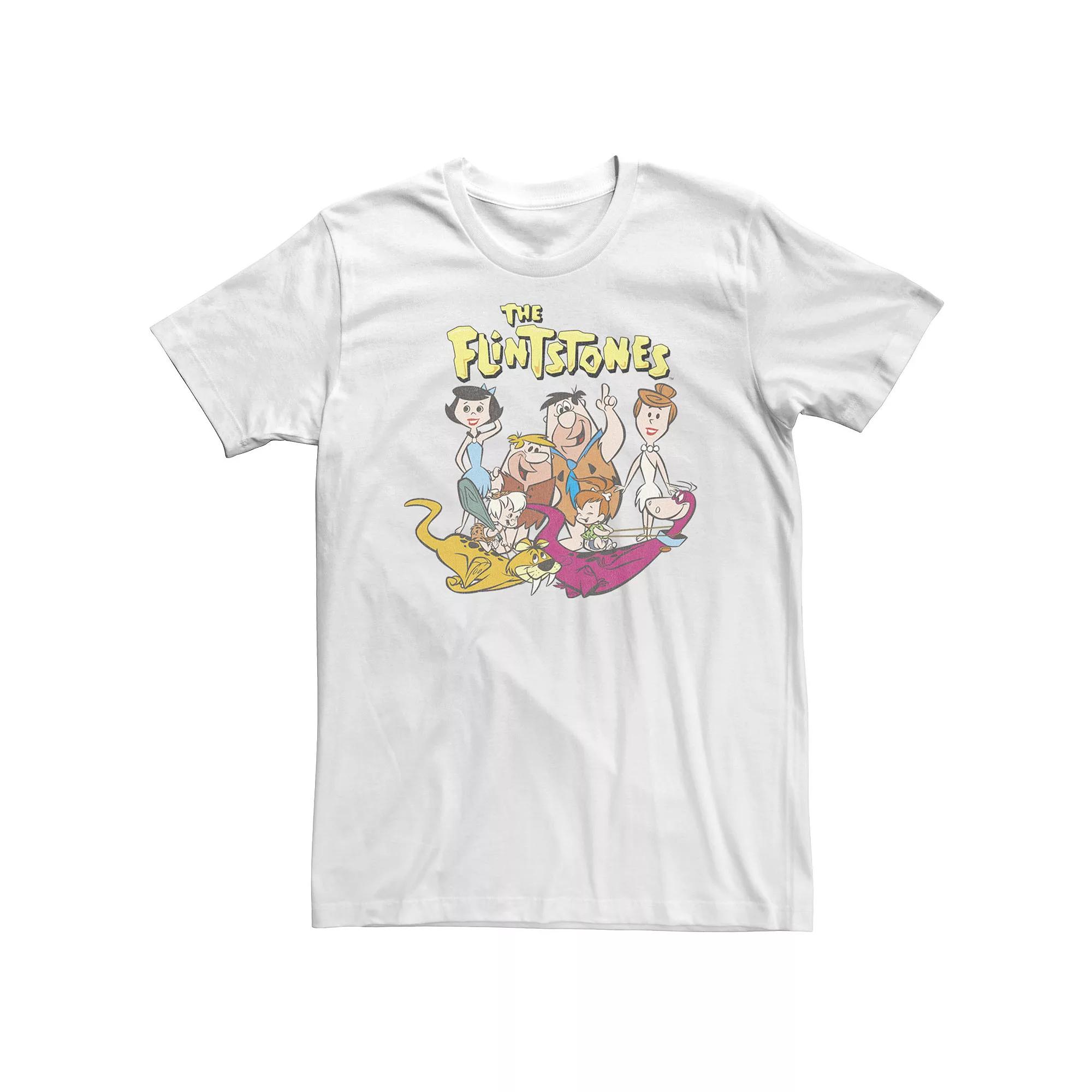Big & Tall The Flintstone Family Portrait Logo Tee, Men's,  Product Image