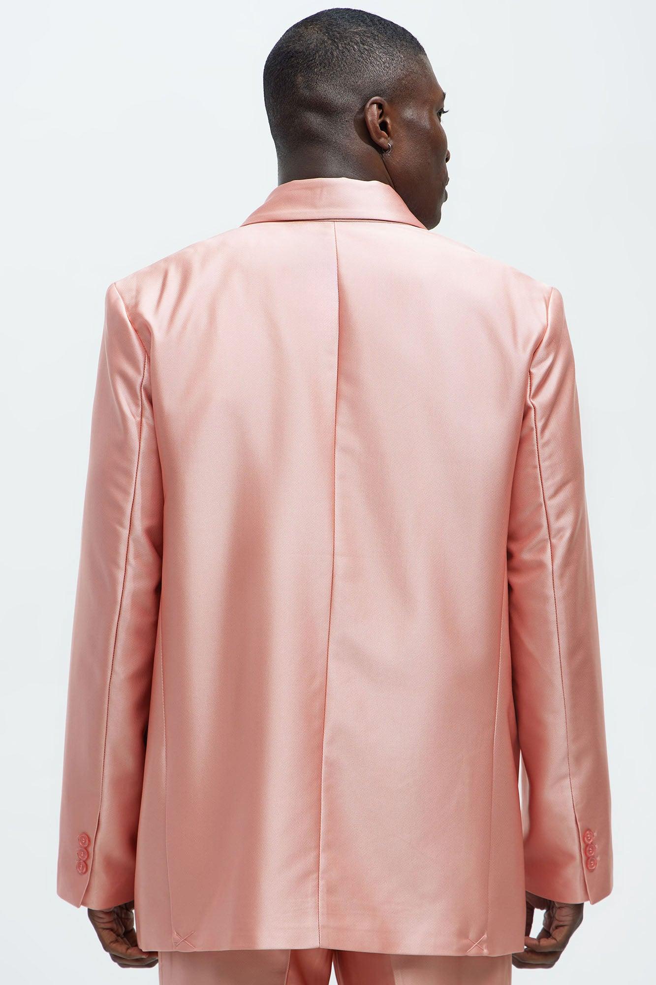 Call On Me Boxy Double Breasted Suit Jacket - Mauve Product Image
