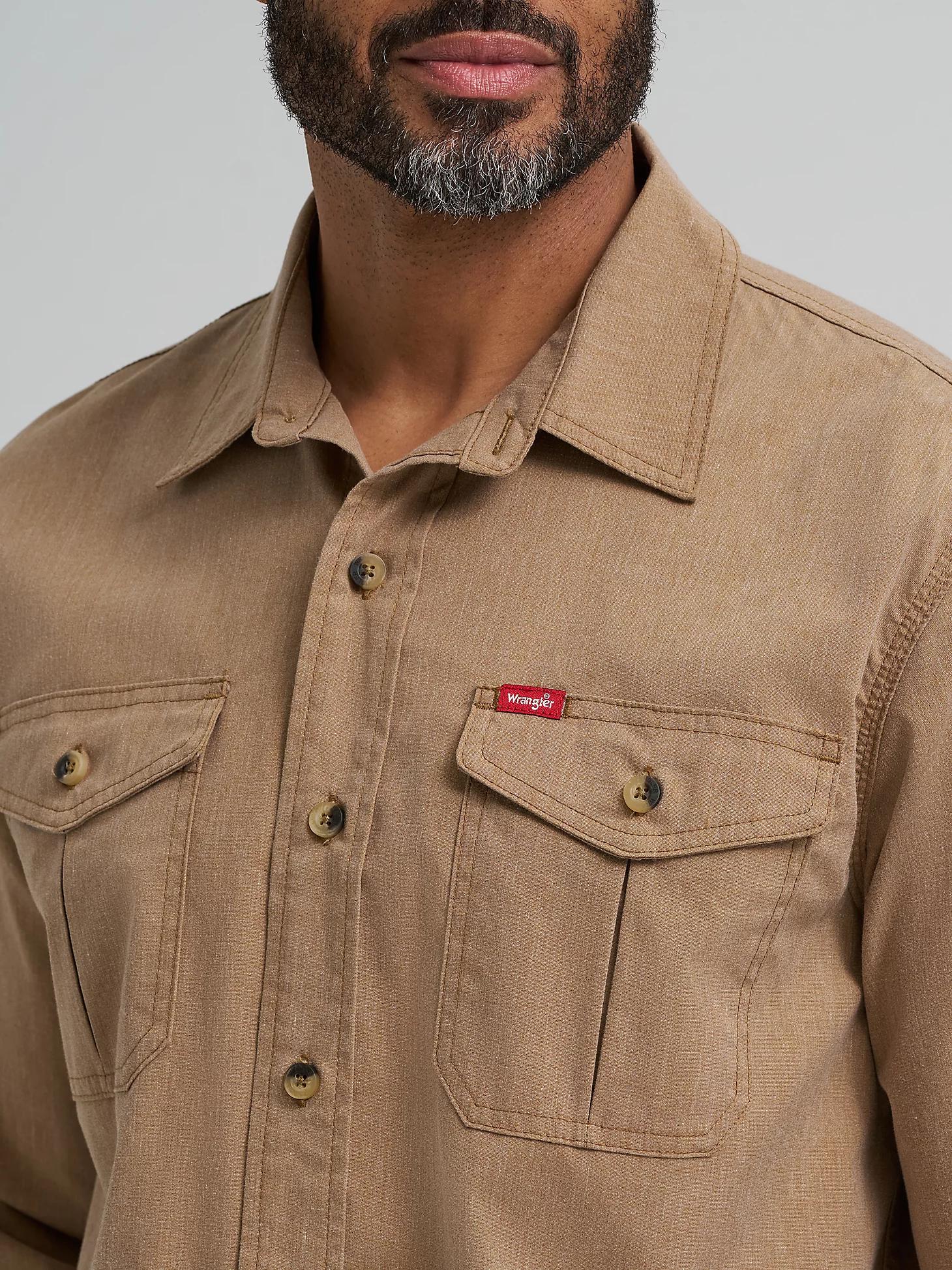 Men's Relaxed Fit Stretch Shirt | Men's SHIRTS | Wrangler® Product Image