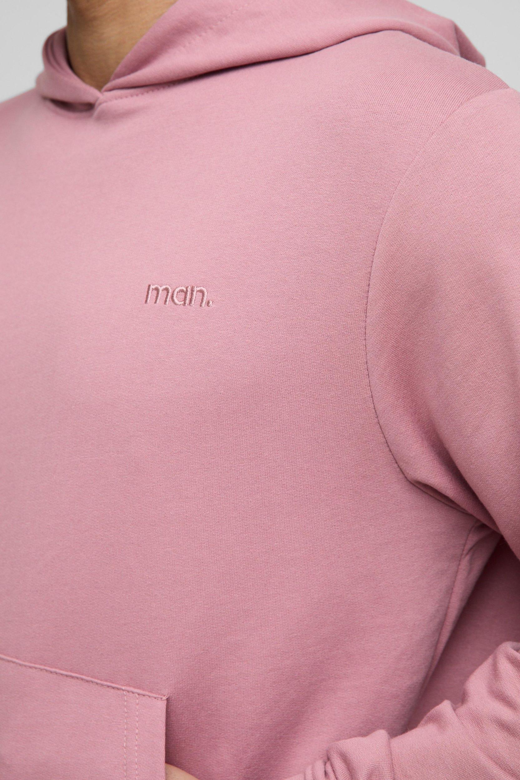 260GSM Loopback Basic Regular Fit MAN. Over The Head Hoodie | boohooMAN USA Product Image