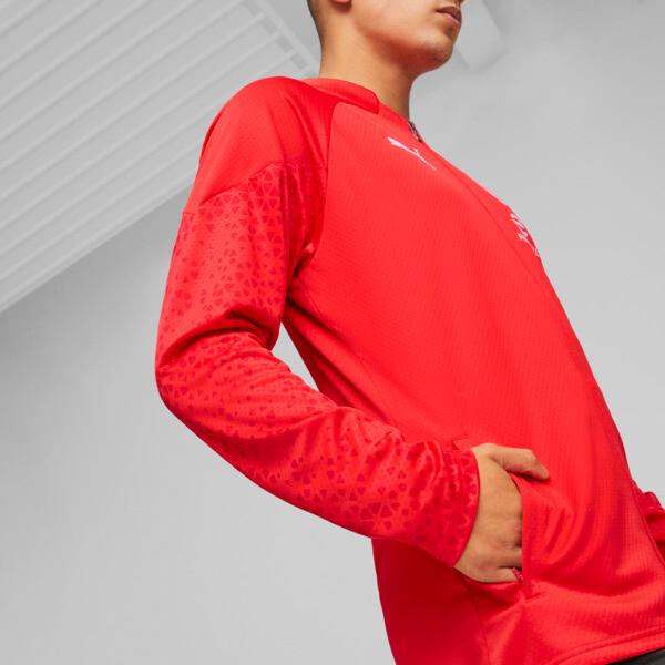 PUMA AC Milan Men's Soccer Training Jacket in For All Time Red/Feather Grey Product Image