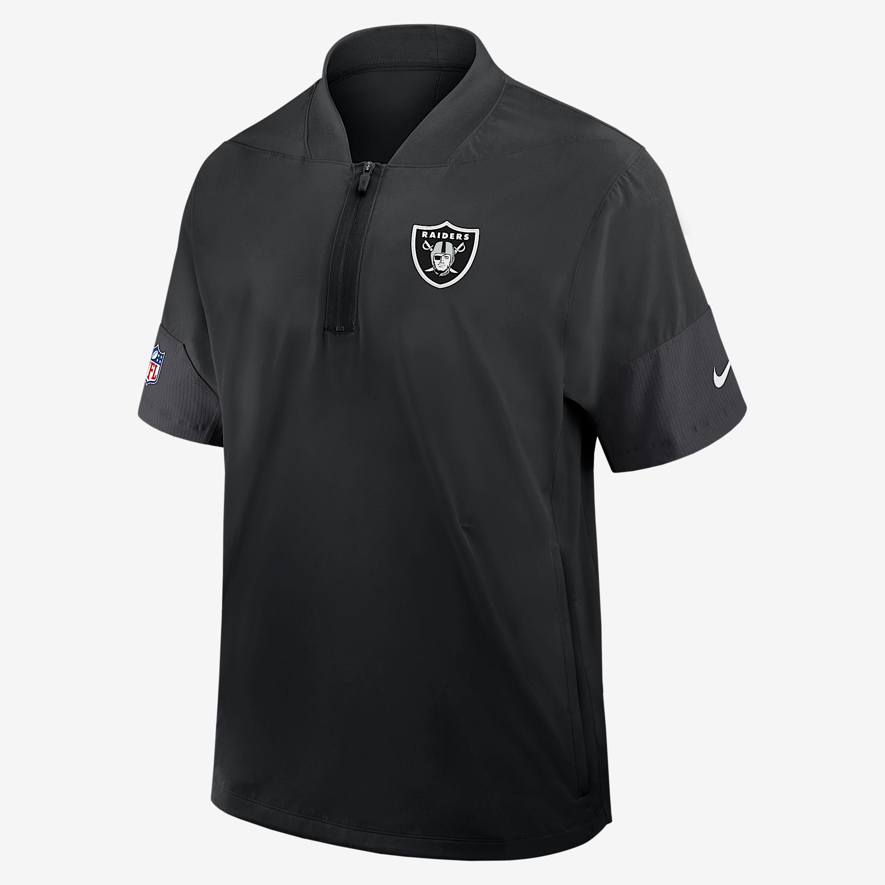 Las Vegas Raiders Sideline Coach Nike Mens NFL 1/2-Zip Short-Sleeve Jacket | 03BO166N8D-2J5 Product Image