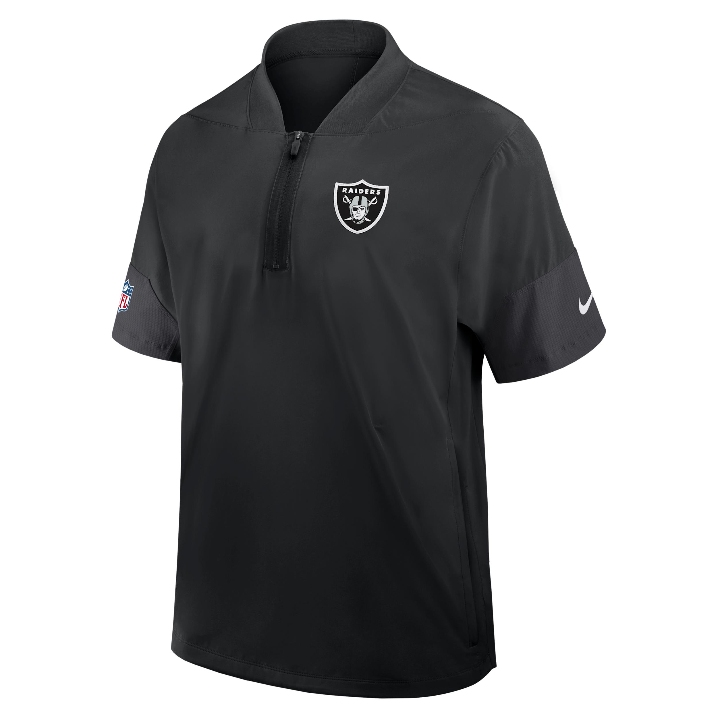 Las Vegas Raiders Sideline Coach Nike Mens NFL 1/2-Zip Short-Sleeve Jacket | 03BO166N8D-2J5 Product Image