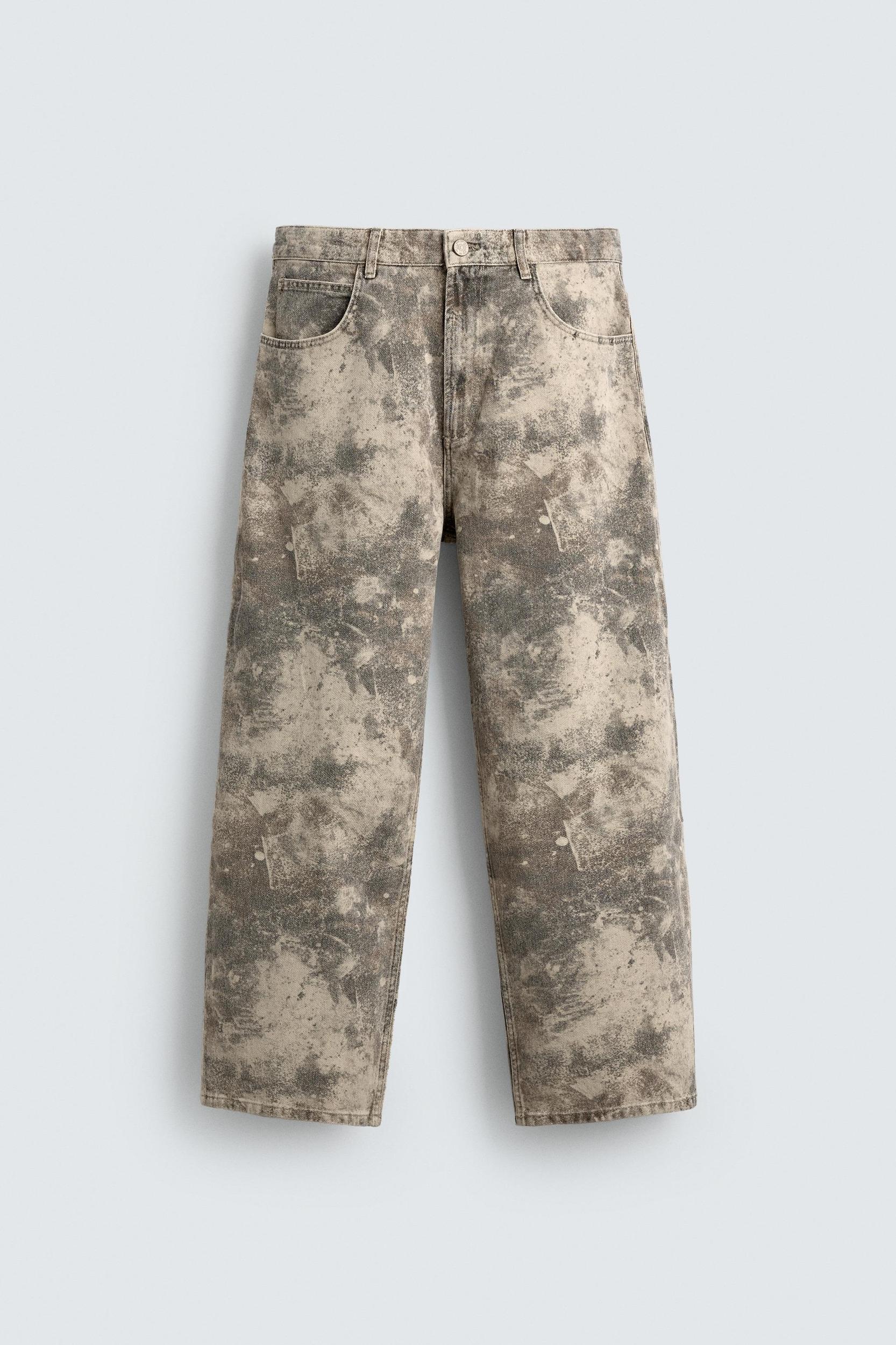 ABSTRACT PRINT BAGGY FIT PANTS Product Image