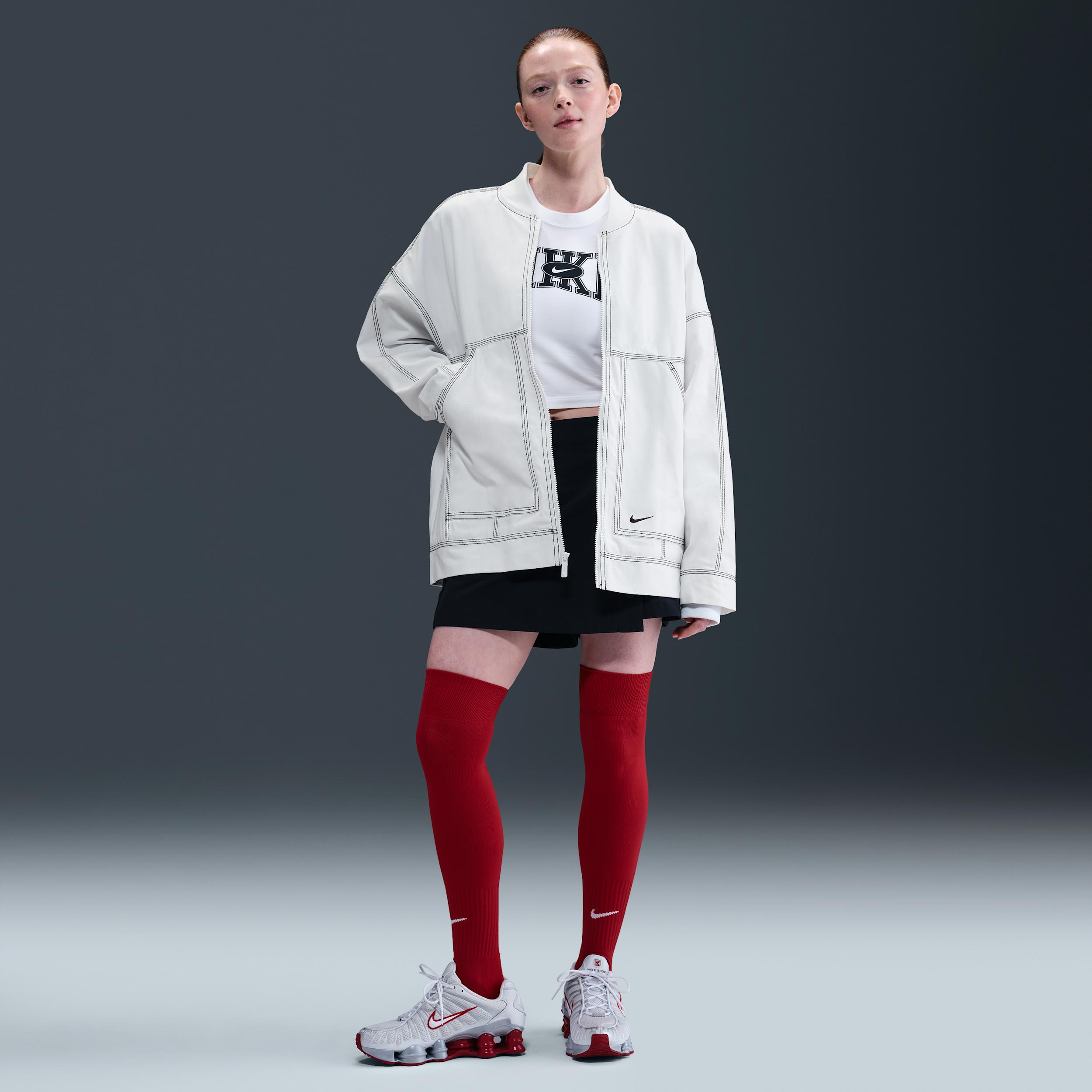 Womens Nike Sportswear Oversized Graphic Cargo Jacket | IB2037-121 Product Image