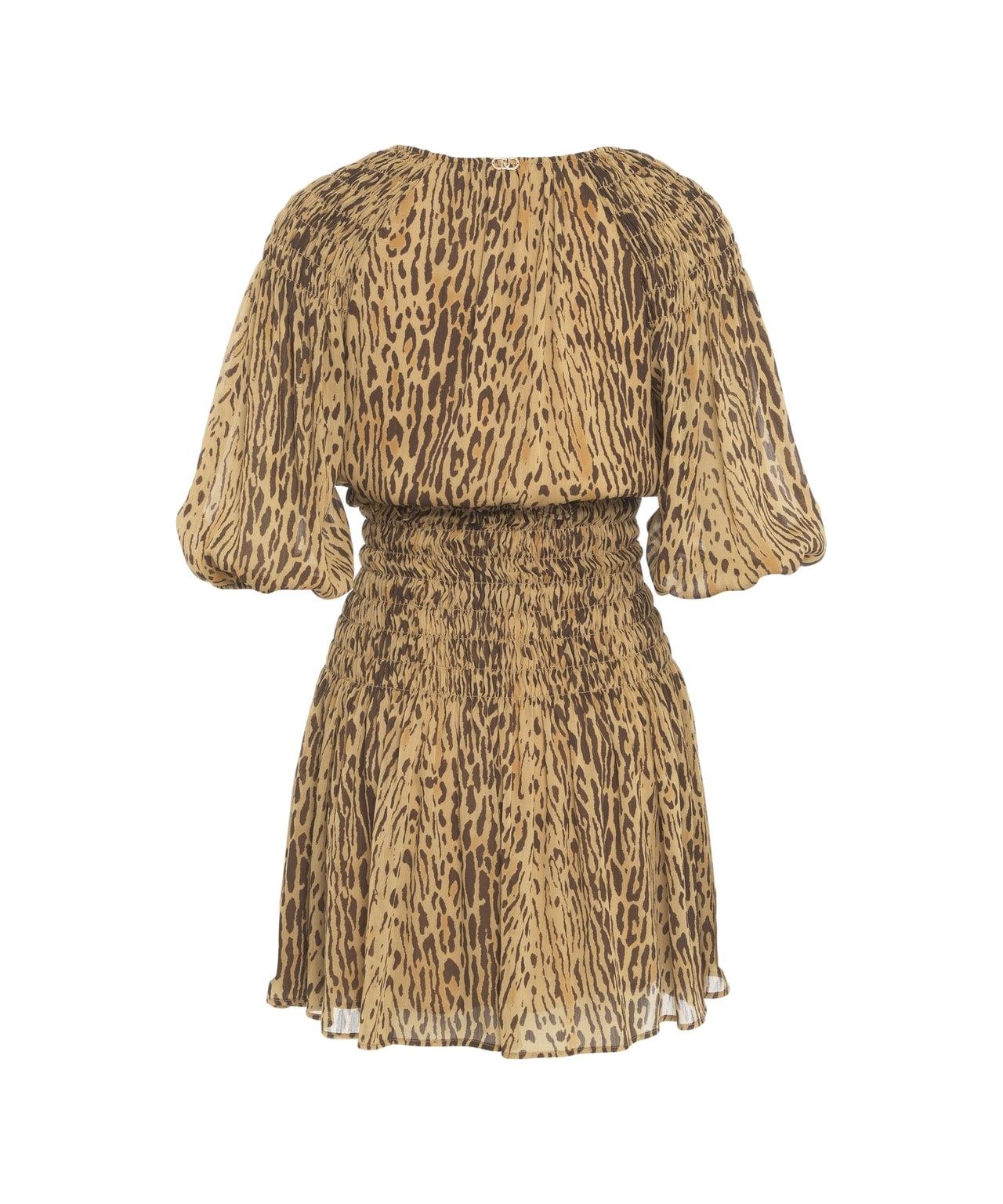 Mini dress with animal print Product Image