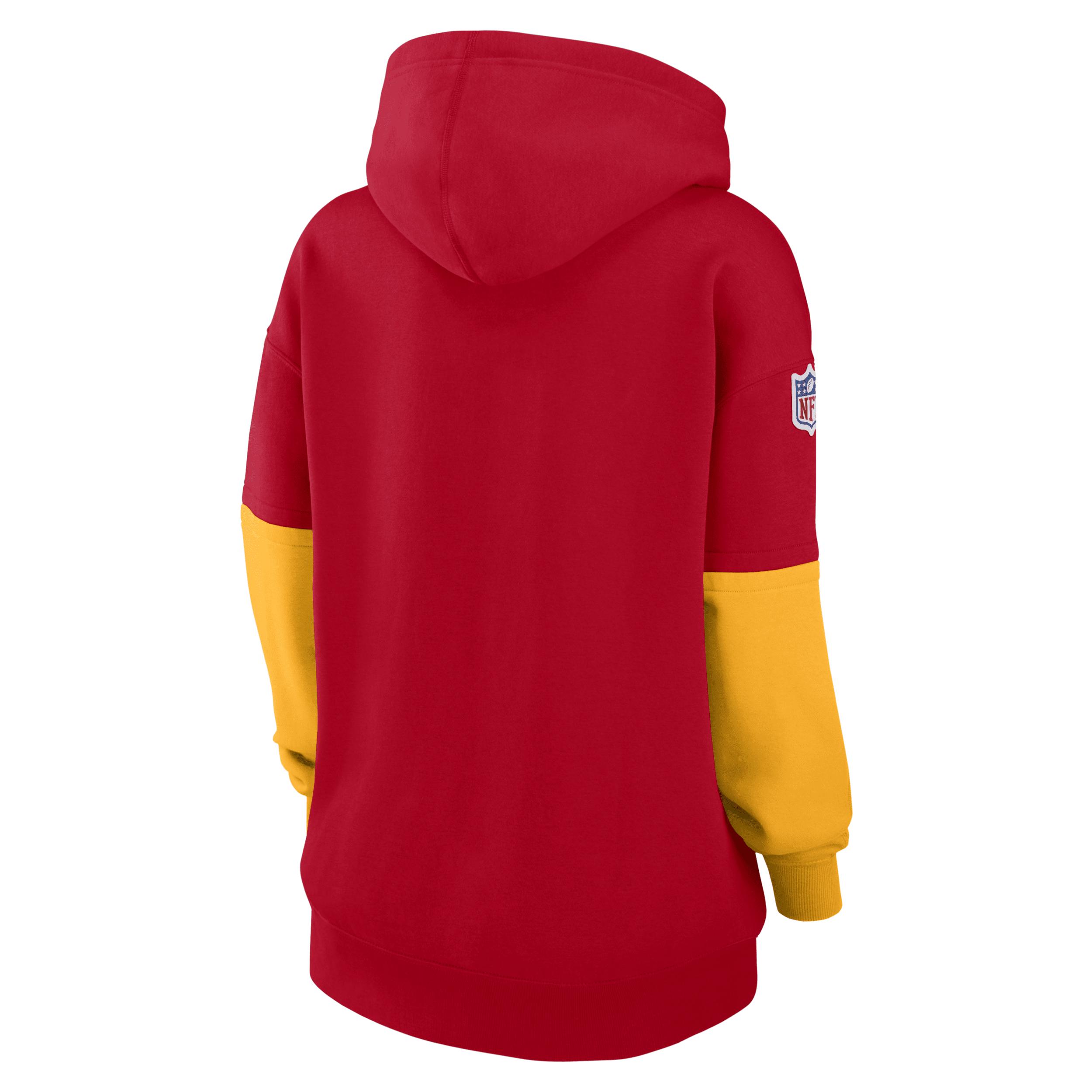 Kansas City Chiefs Sideline Essential Nike Womens NFL Pullover Hoodie | 03FH080K7G-WEH Product Image