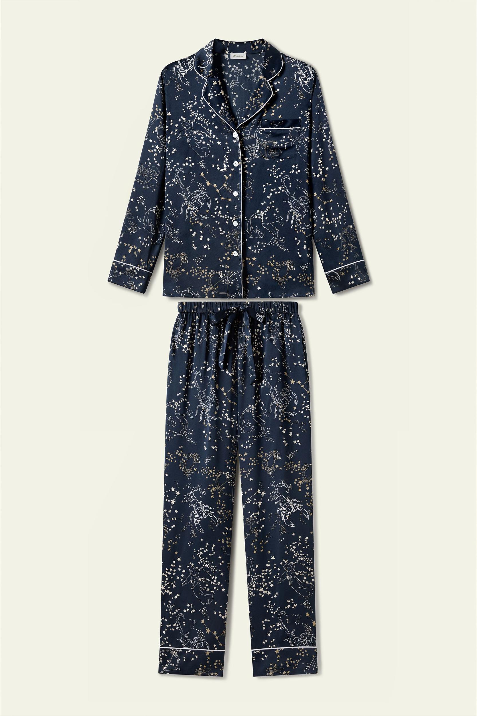 Scorpio Zodiac Classic Silk Pajama Set Product Image