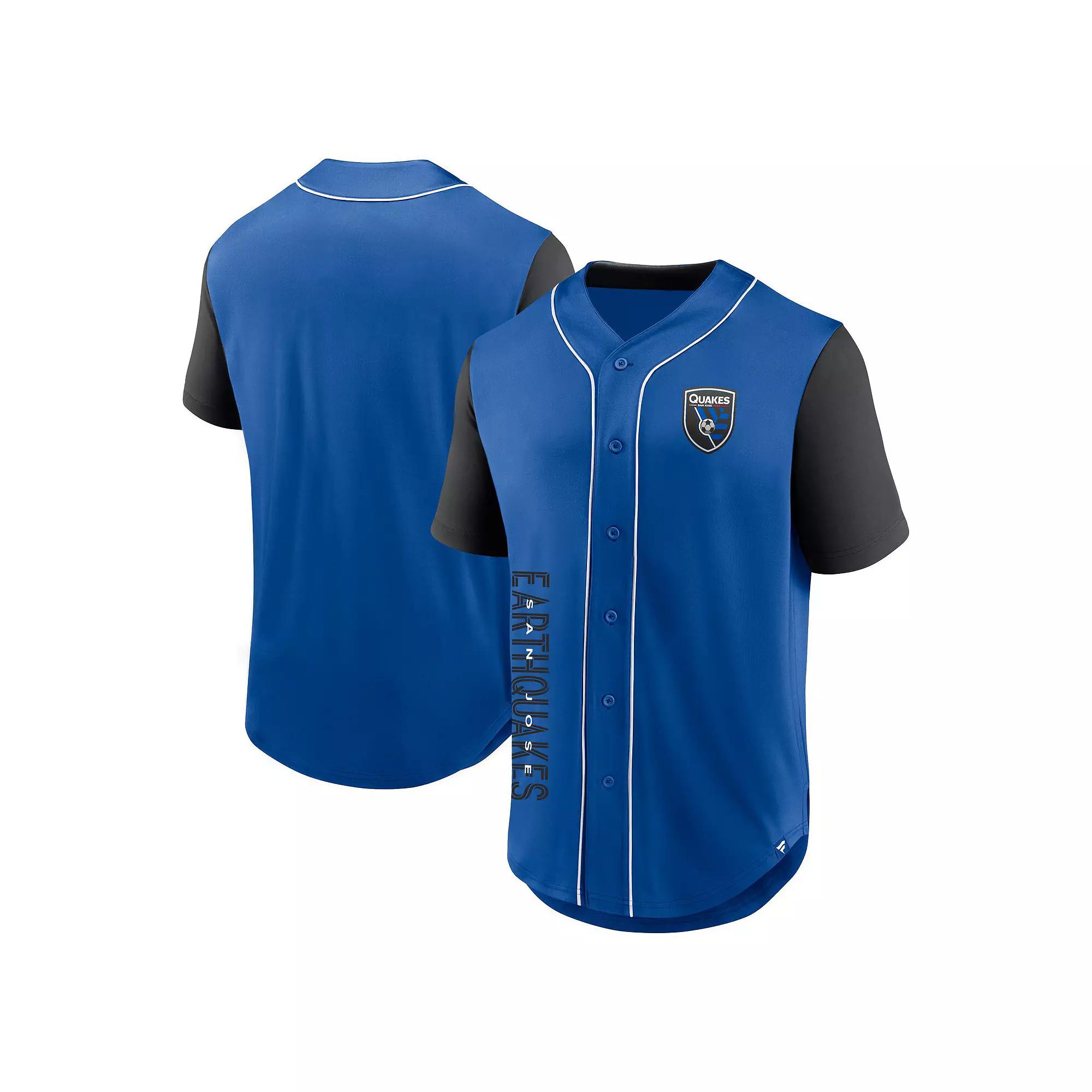 Men's Fanatics Branded Royal San Jose Earthquakes Balance Fashion Baseball Jersey, Size: Medium, Sje Blue Product Image