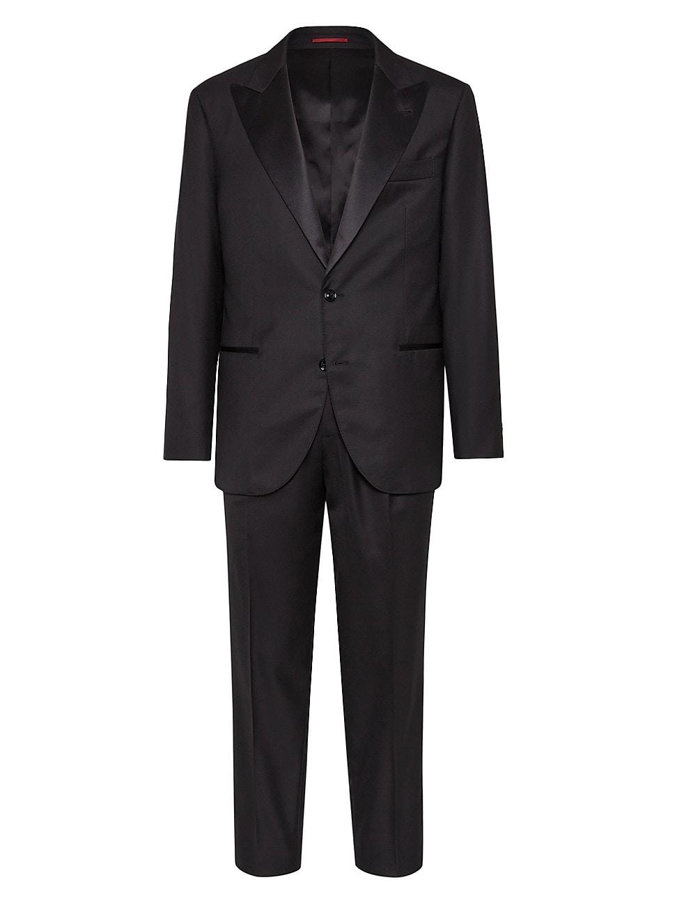 Mens Tuxedo with Peak Lapel Jacket and Pleated Trousers Product Image