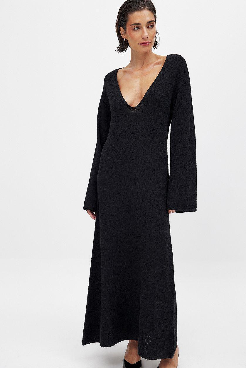 Deep V-neck Maxi Dress Product Image