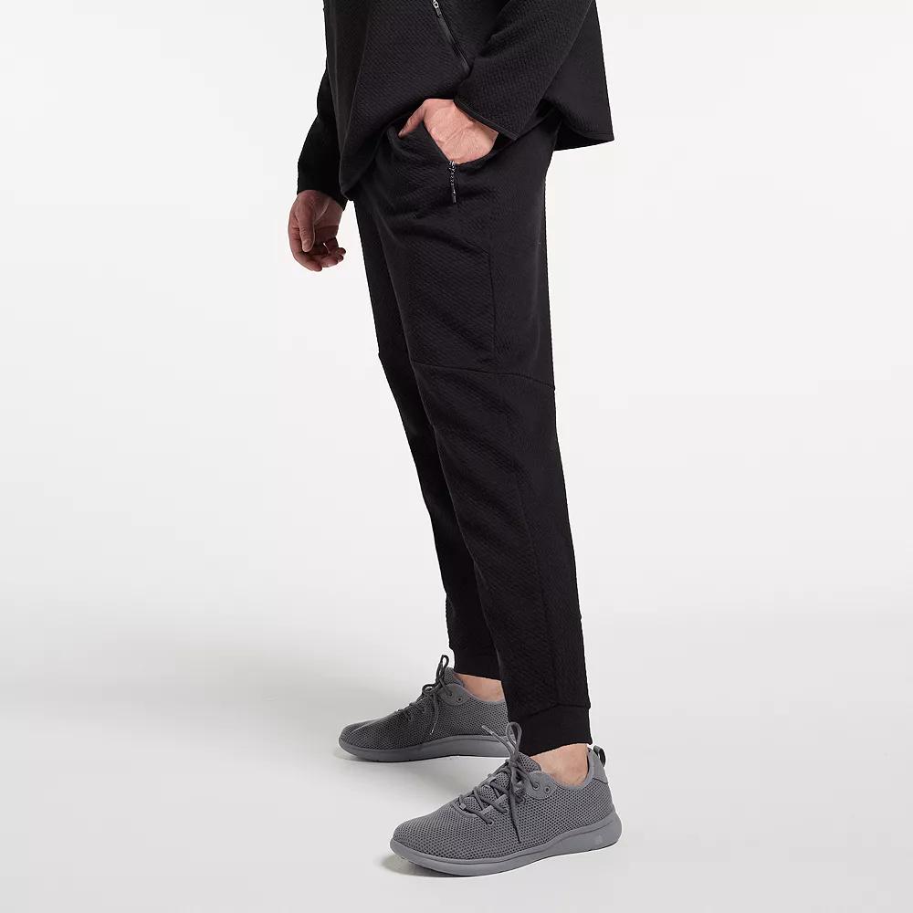 Big & Tall FLX Textured Fleece Joggers, Men's, Size: XXL Tall, Mineral Black Product Image