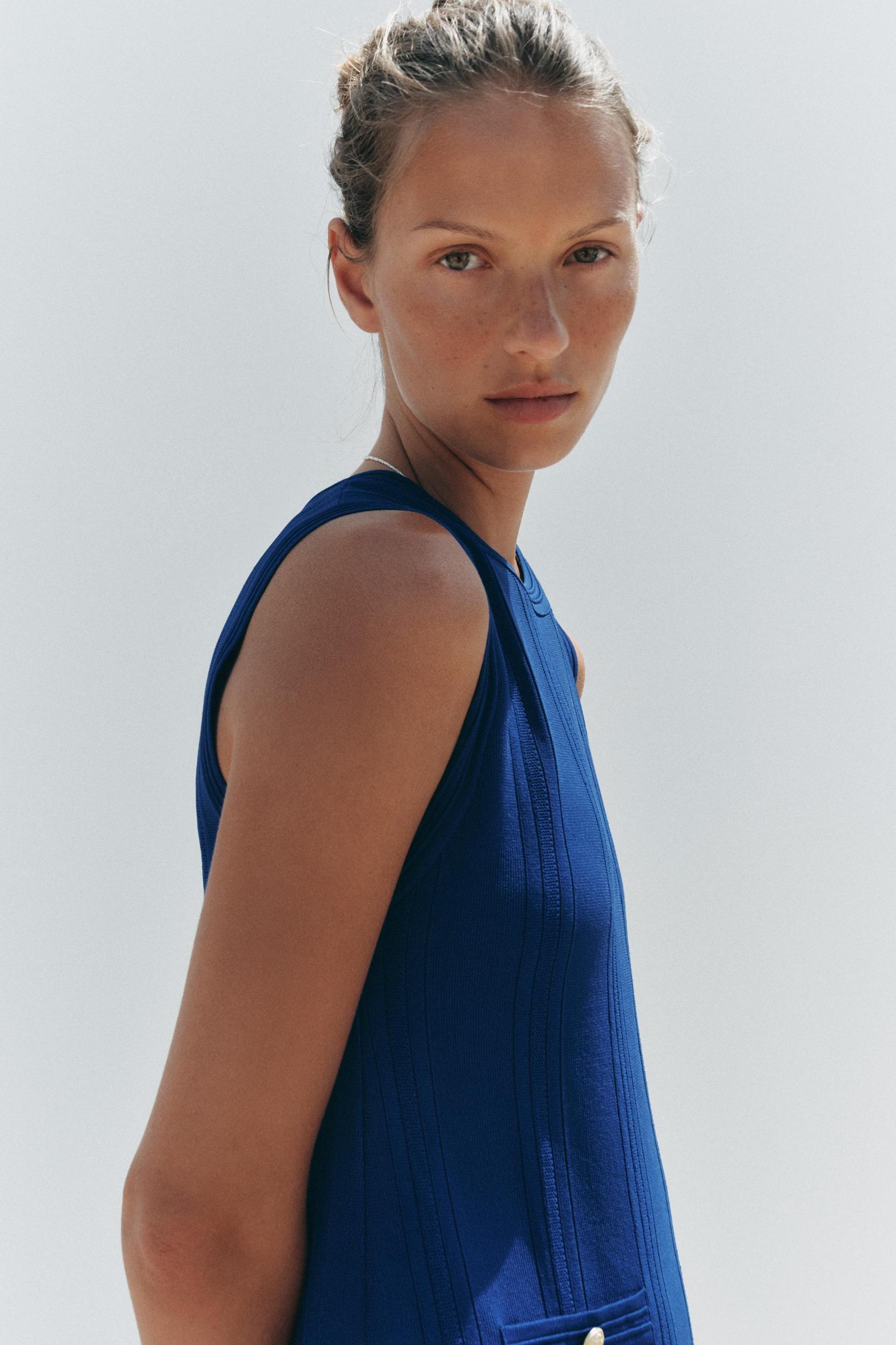 PLEATED KNIT DRESS Product Image