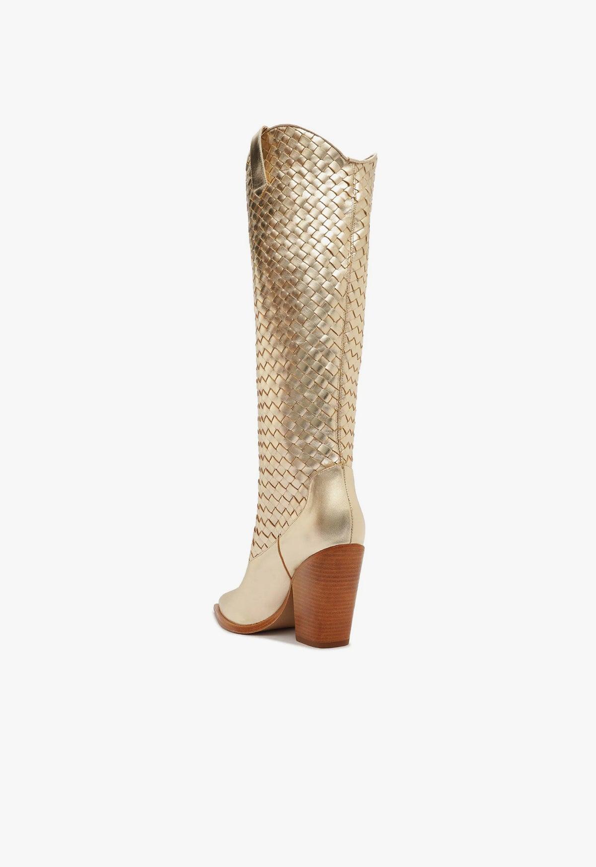 Ella Woven Metallic Leather Boot Female Product Image