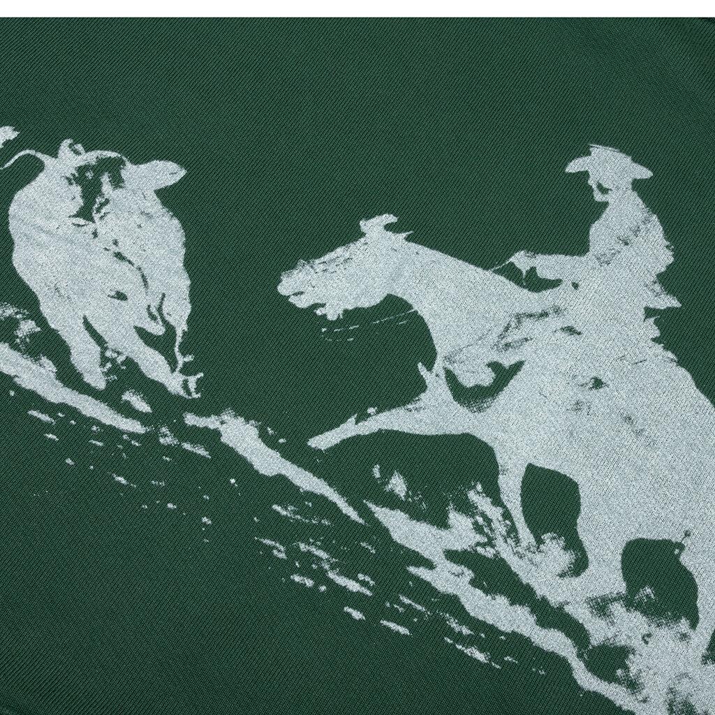 Mustang Cross Zip Up Hoodie - Washed Black Male Product Image