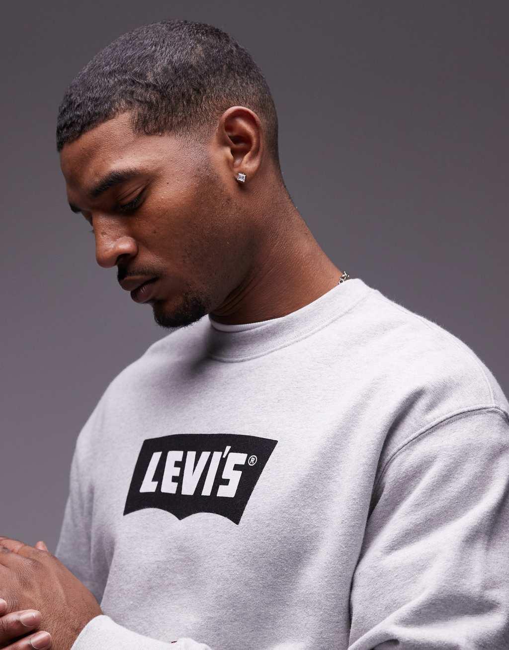 Levi's vintage batwing logo sweatshirt in gray heather Product Image