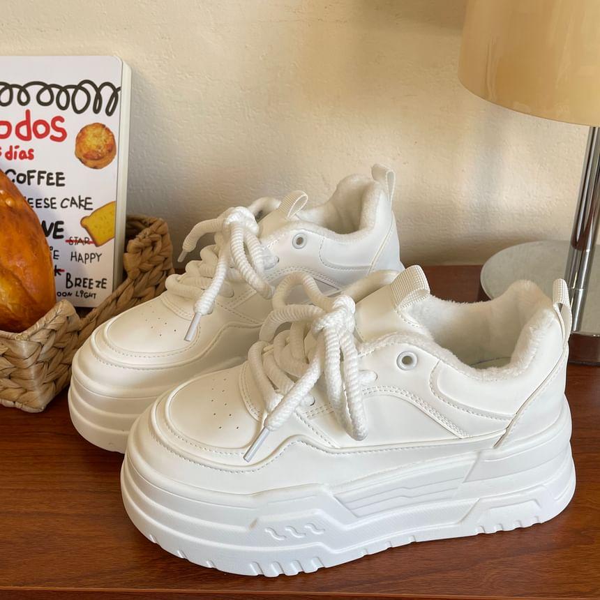Plain Platform Sneakers Product Image