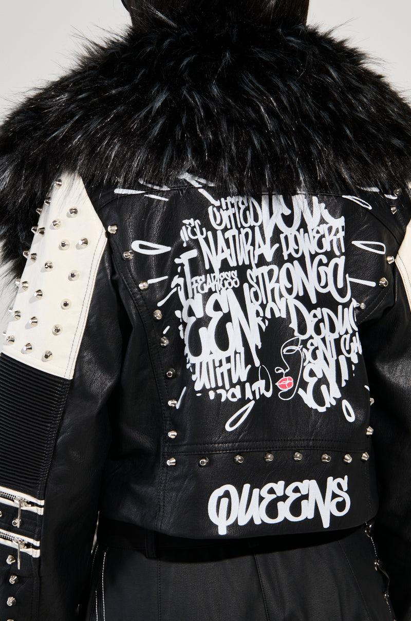 FROM THE BRONX FUR TRIM MOTO Product Image