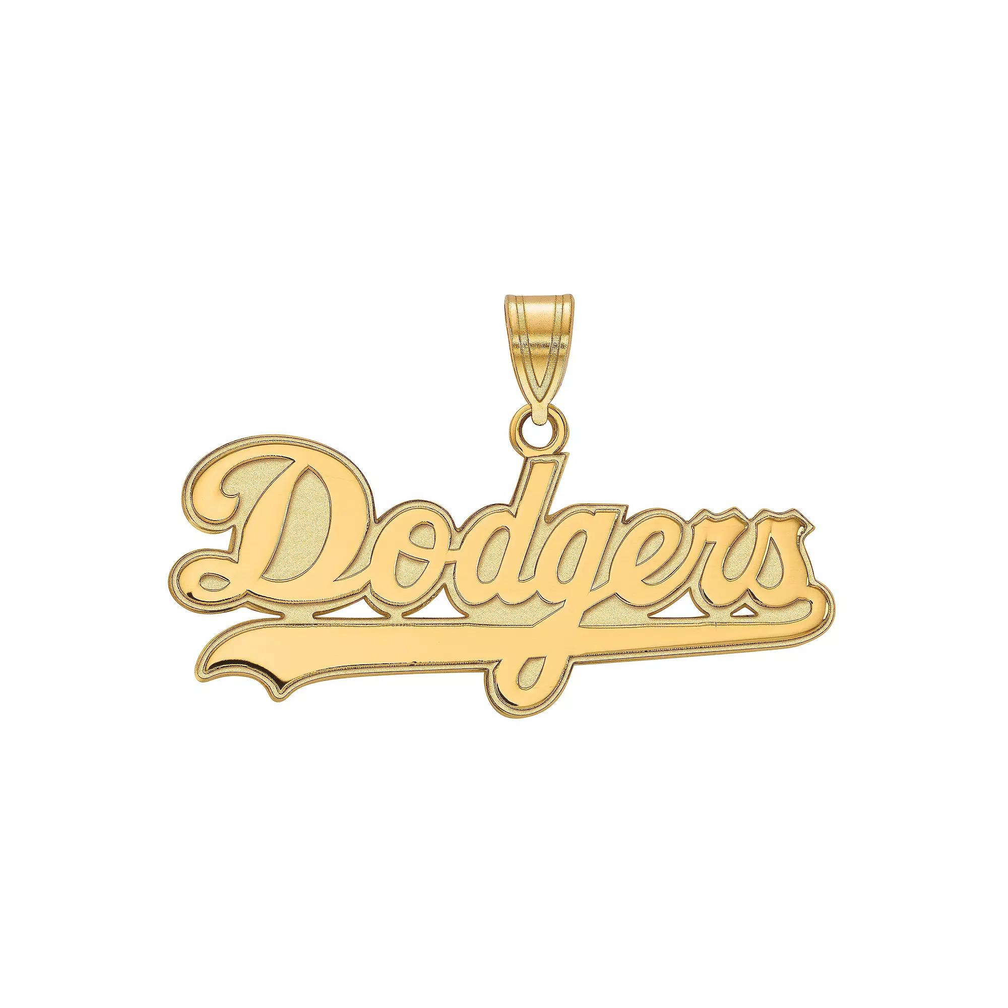 LogoArt Sterling Silver Los Angeles Dodgers Large Pendant, Womens Gold Tone Product Image