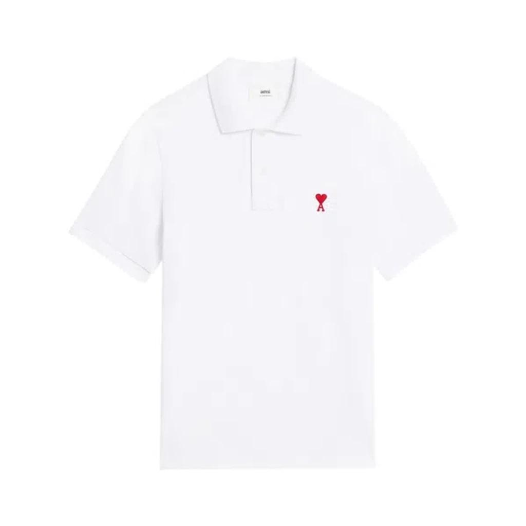 White Cotton Ami de Coeur Polo Product Image