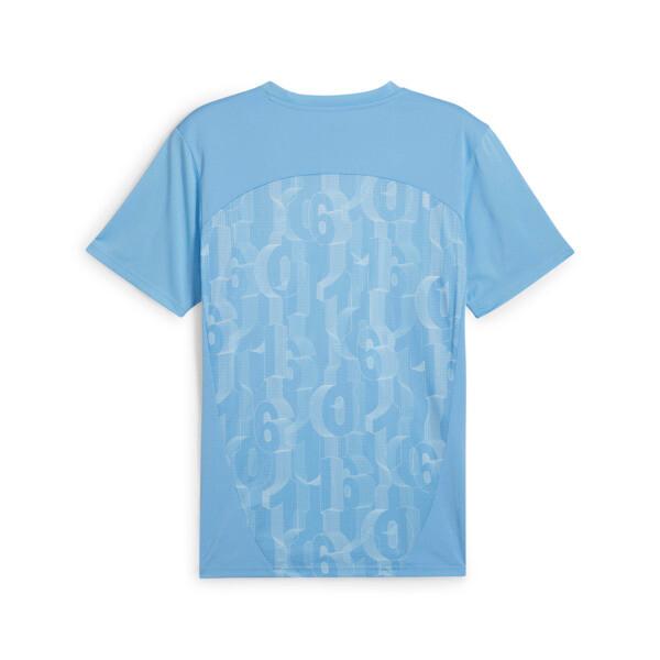 PUMA Manchester City Pre-Match Men's Short Sleeve Jersey in Team Light Blue/White Product Image