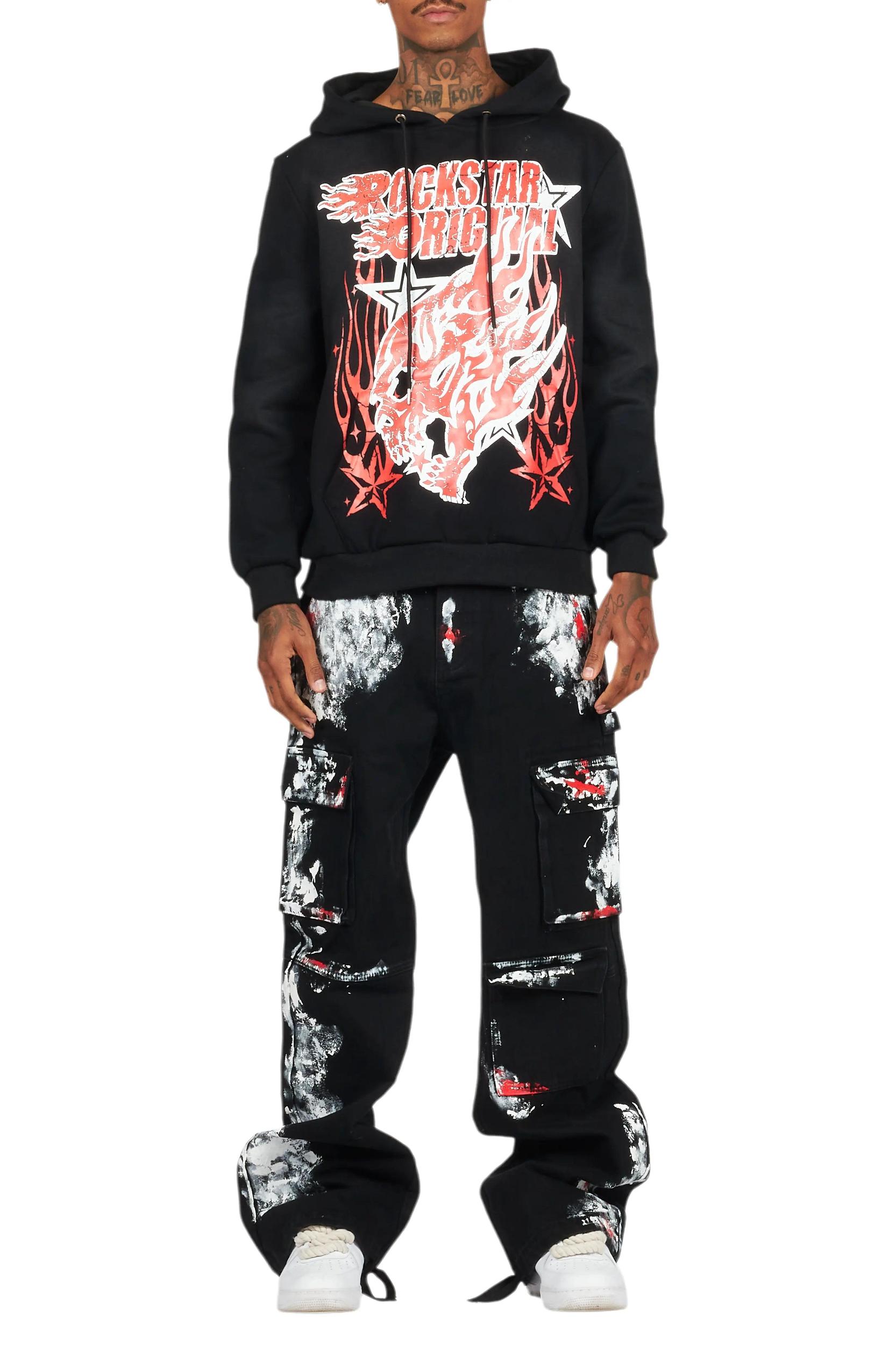 Smitty Black Graphic Hoodie Male Product Image