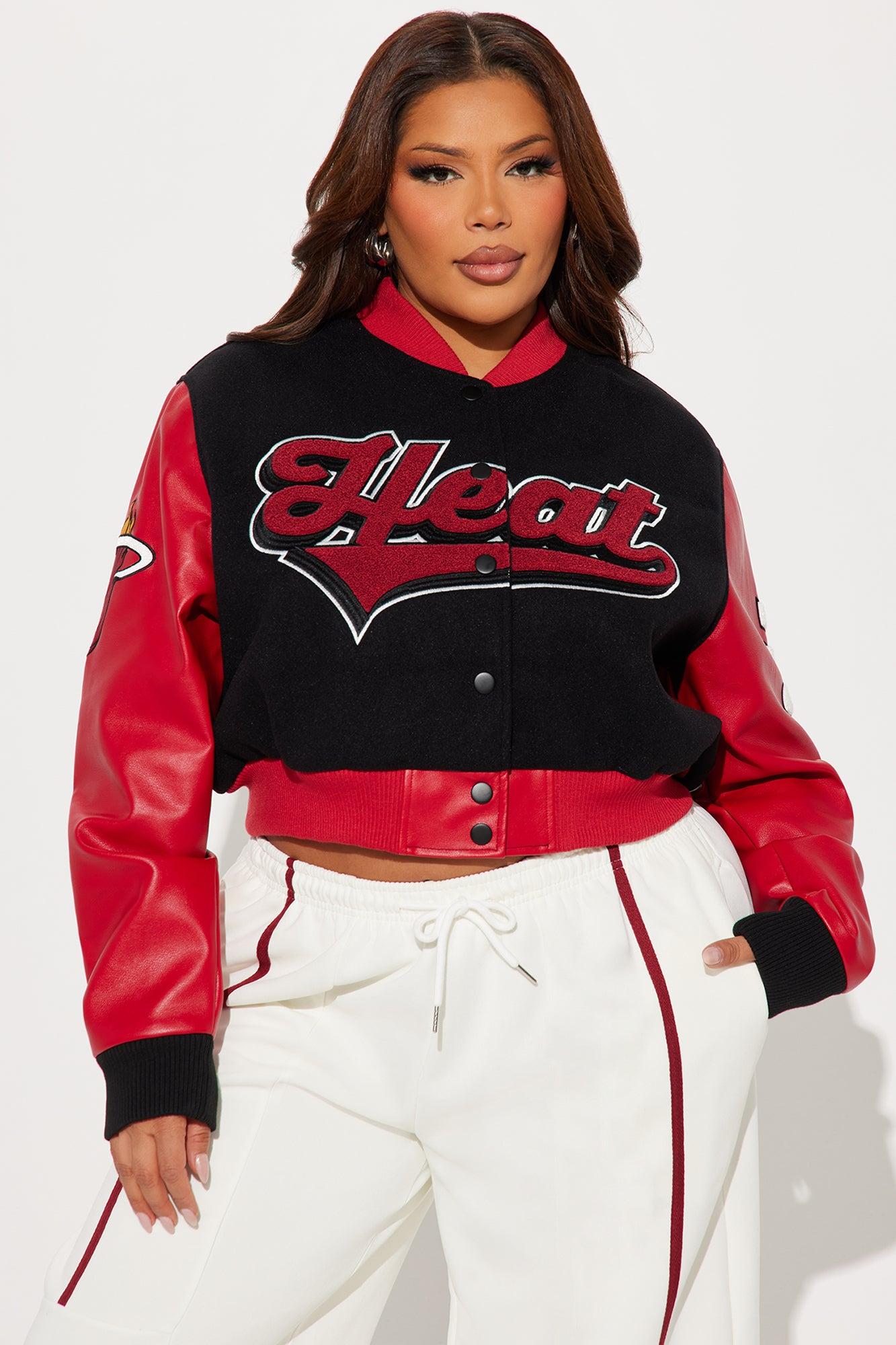 Miami Heat Bomber Jacket - Black Female Product Image