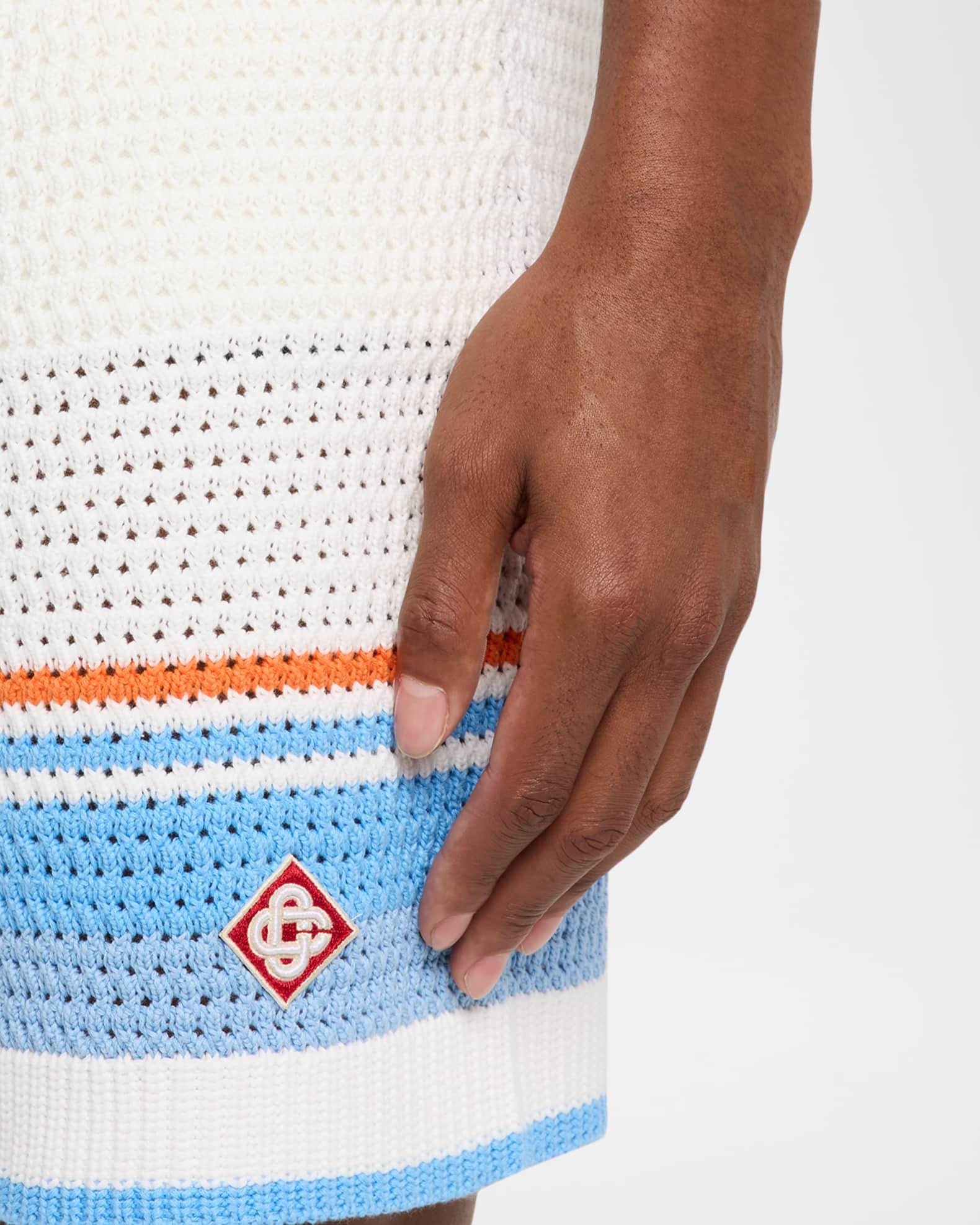 Men's Faux Crochet Drawstring Shorts Product Image