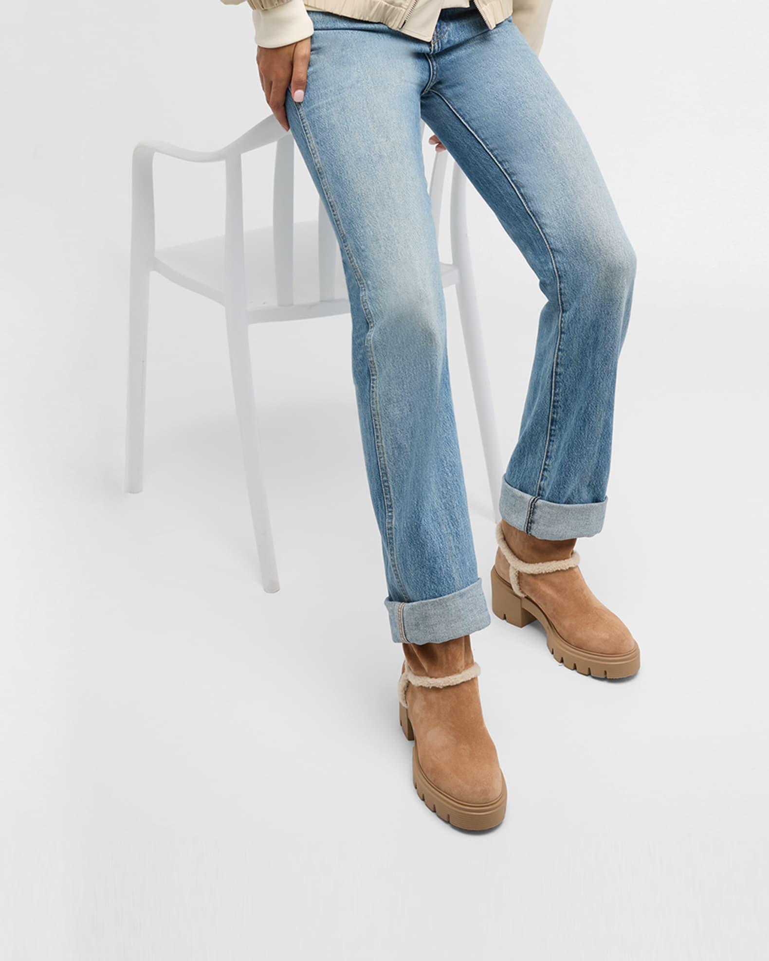 Lennox Suede Shearling Booties Product Image