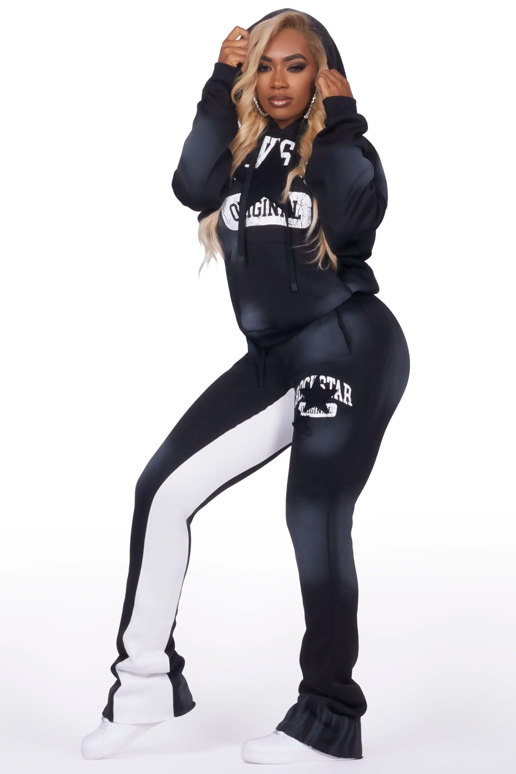 Donique Black Super Stacked Trackset Female Product Image