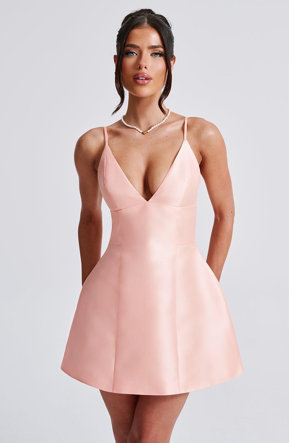 Nicole Mini Dress - Peach Product Image
