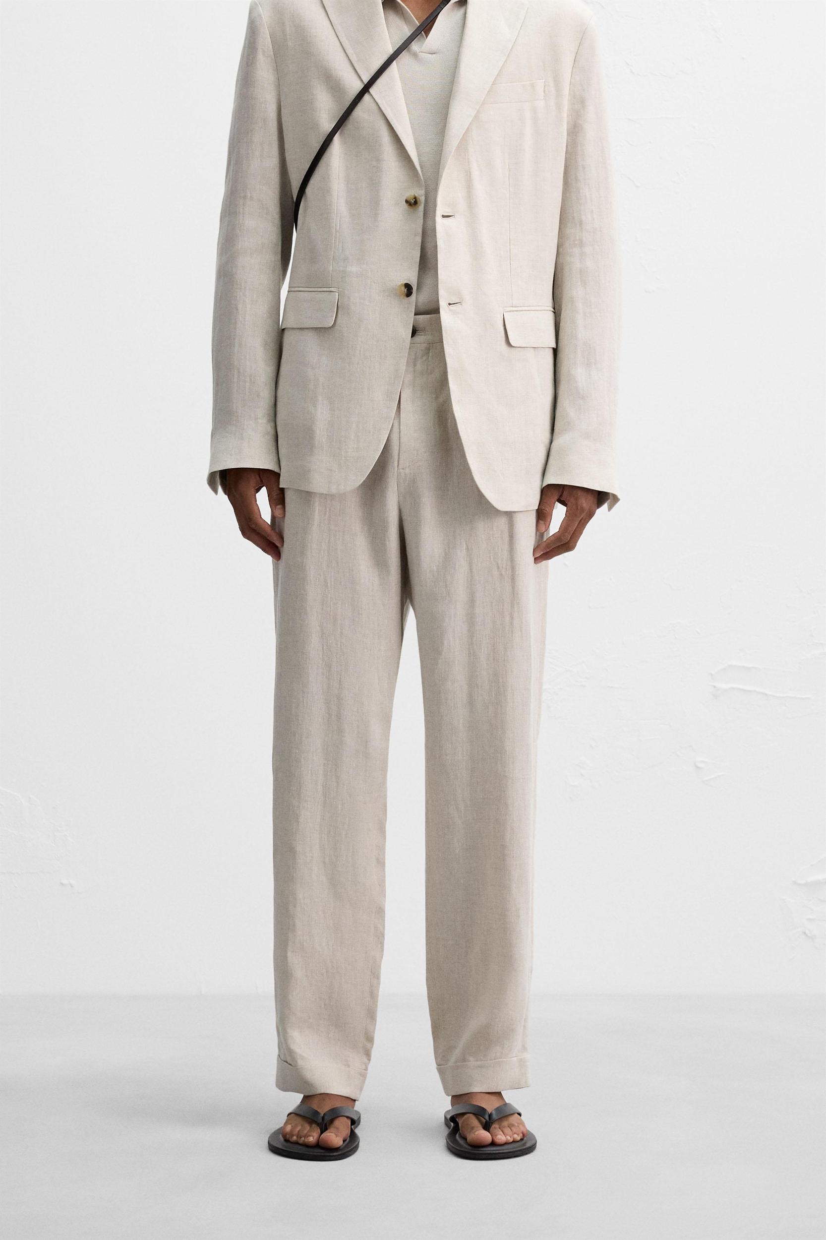 100% LINEN SUIT PANTS Product Image