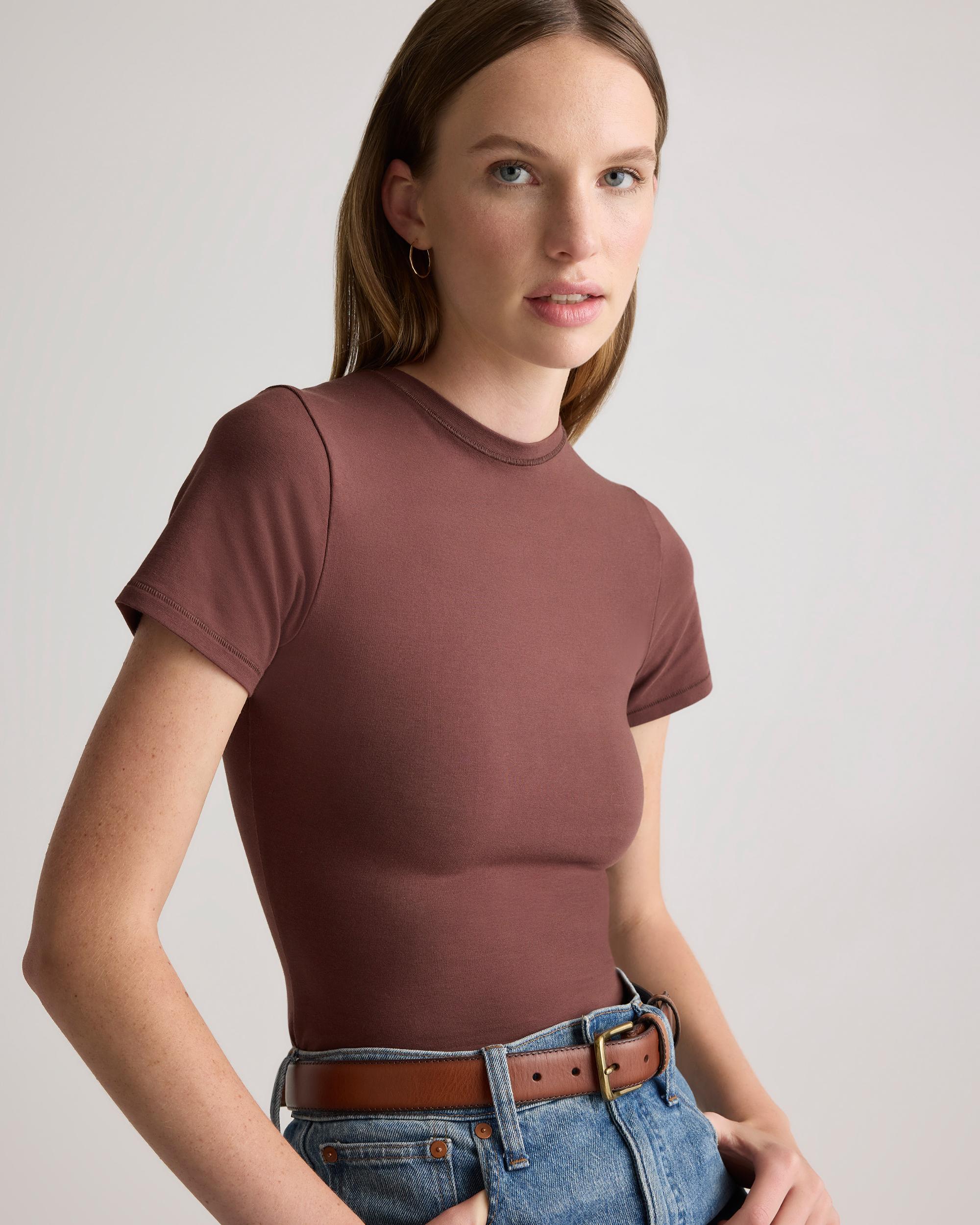 Quince | Women's Stretch Cotton Jersey Fitted T-Shirt Organic Cotton Product Image
