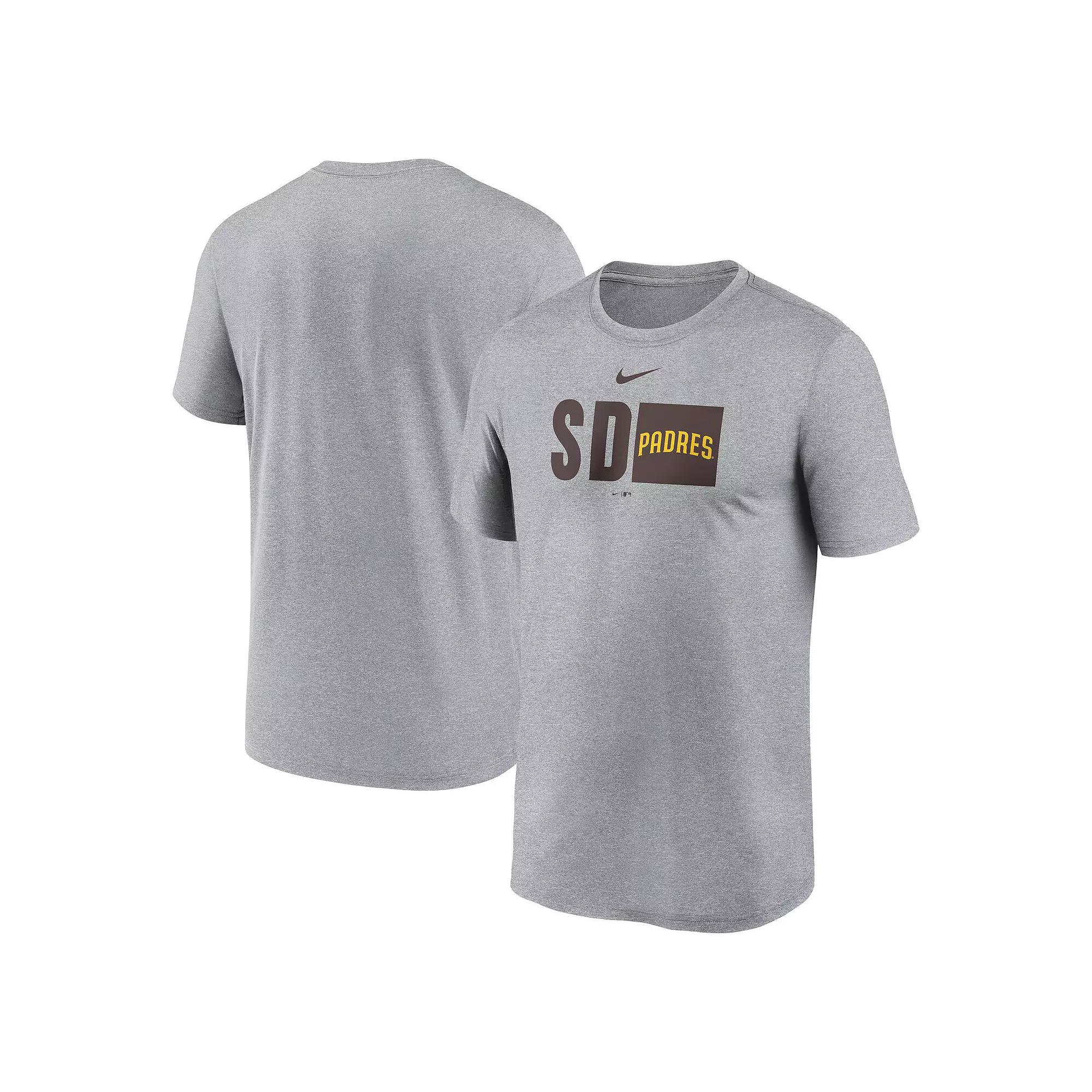 Men's Nike Heather Gray San Diego Padres Tricode Legend Performance T-Shirt,  Product Image