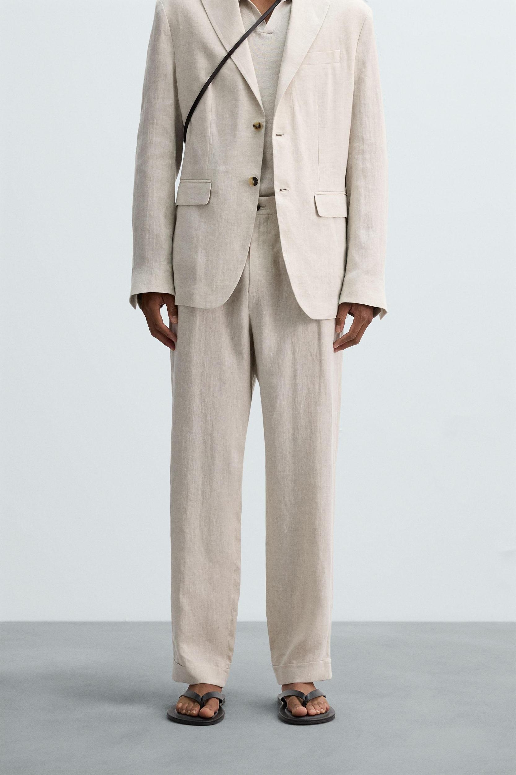 100% LINEN SUIT PANTS Product Image