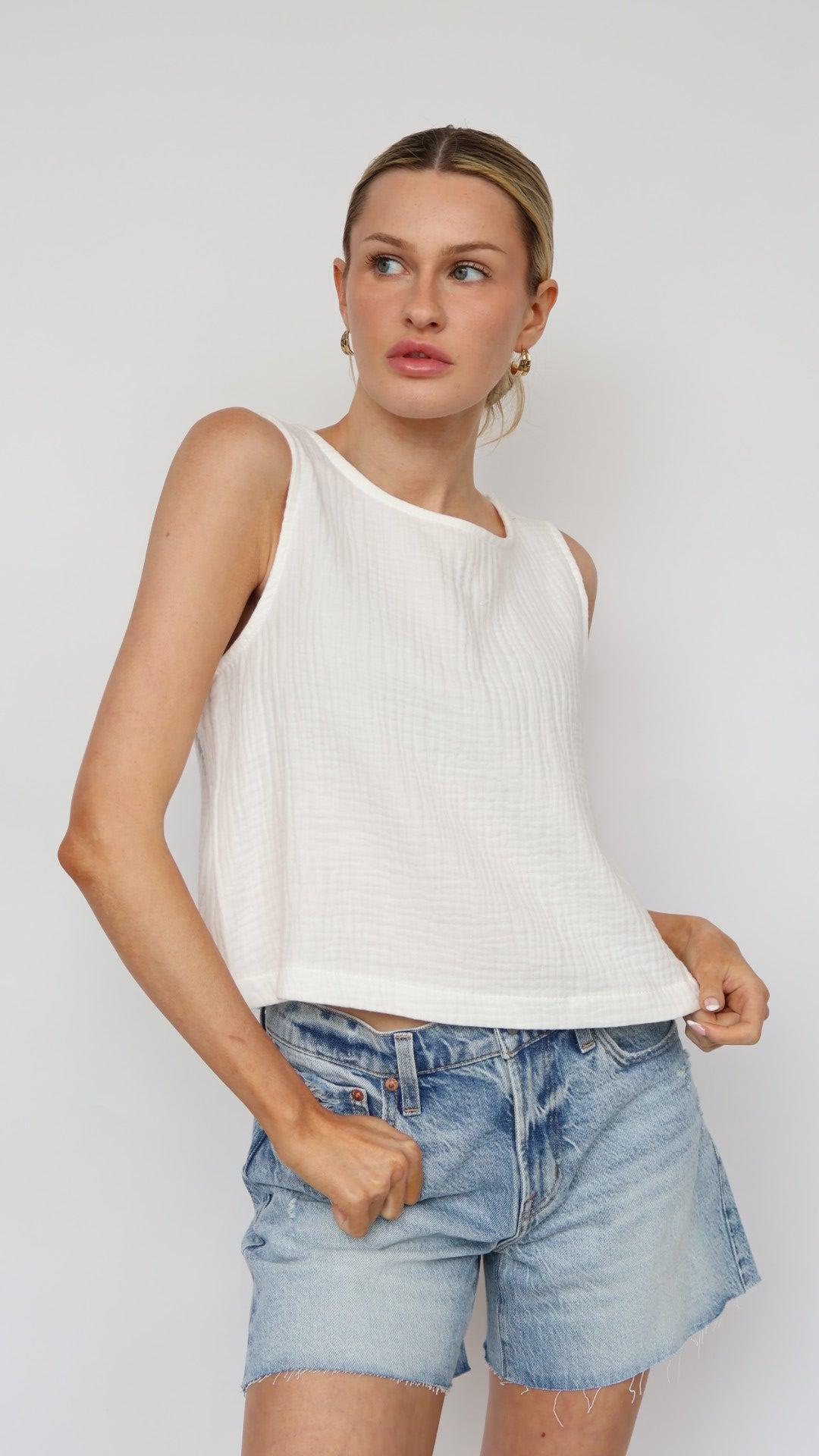 Emerson Round Neck Sleeveless Top Product Image