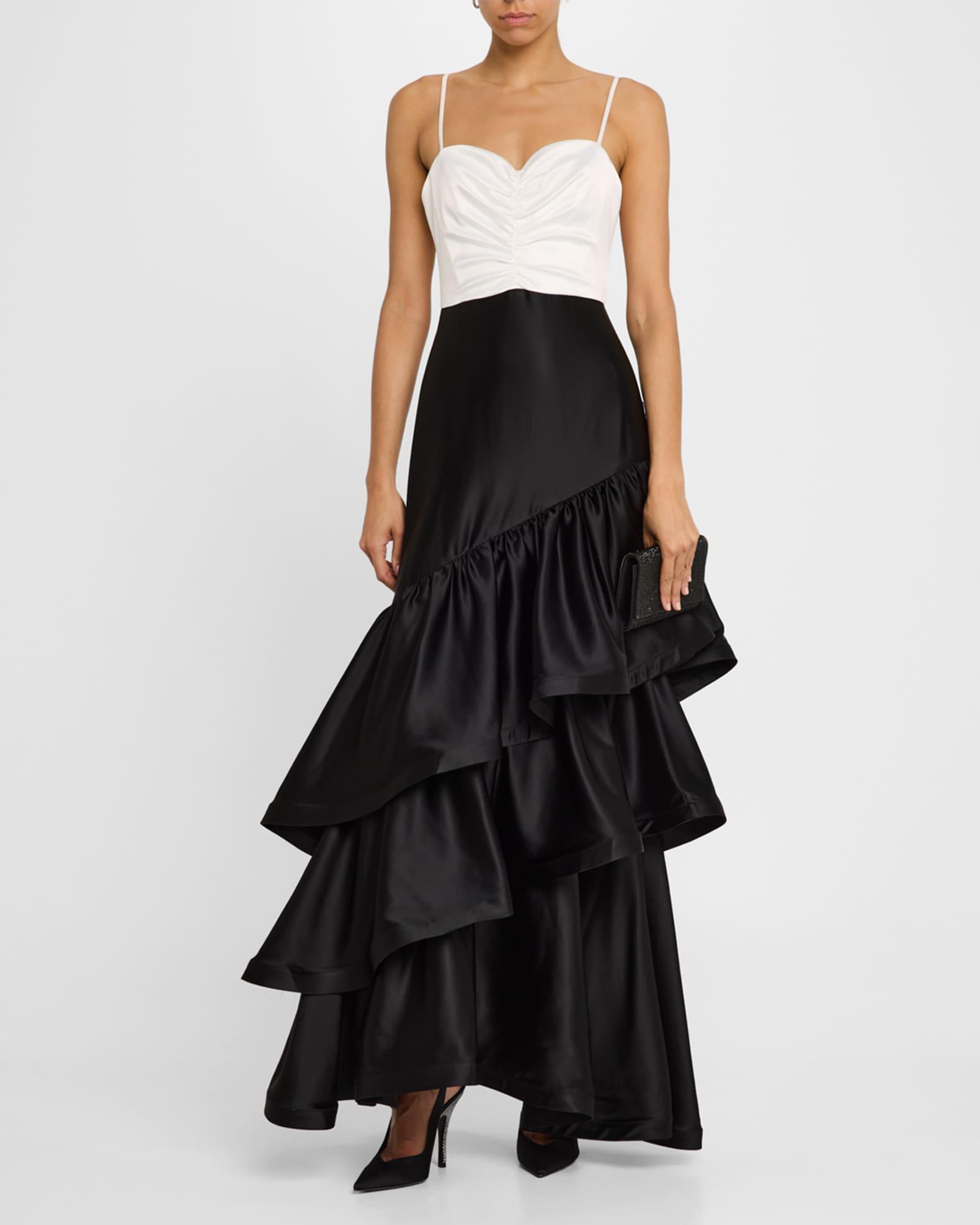 Clarice Two-Tone Ruffle Tiered Gown Product Image