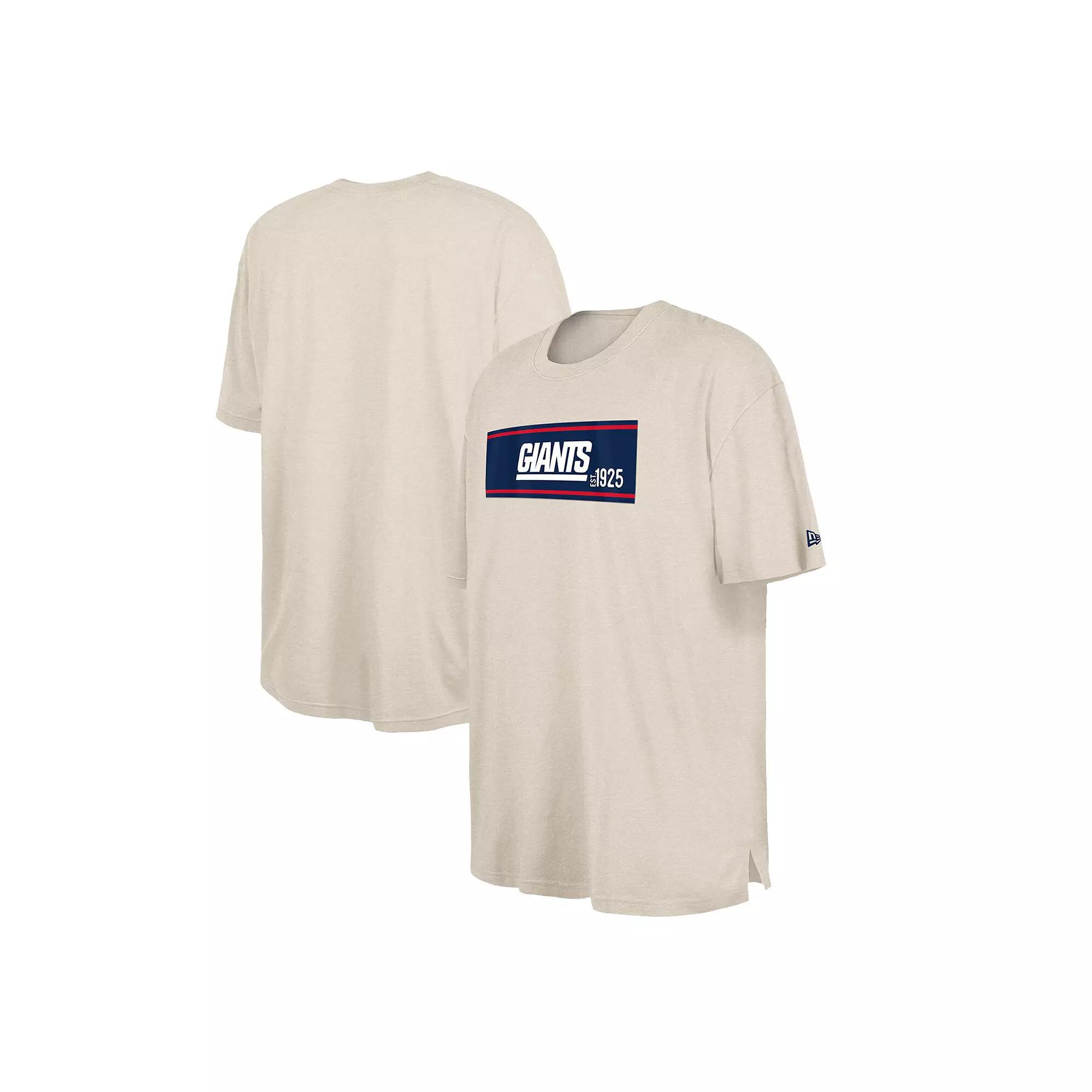 Men's New Era Cream New York Giants Third Down Big & Tall Historic T-Shirt,  Product Image