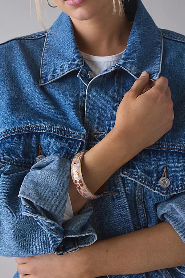 Floral Enamel Bangle Bracelet Womens at Urban Outfitters Product Image