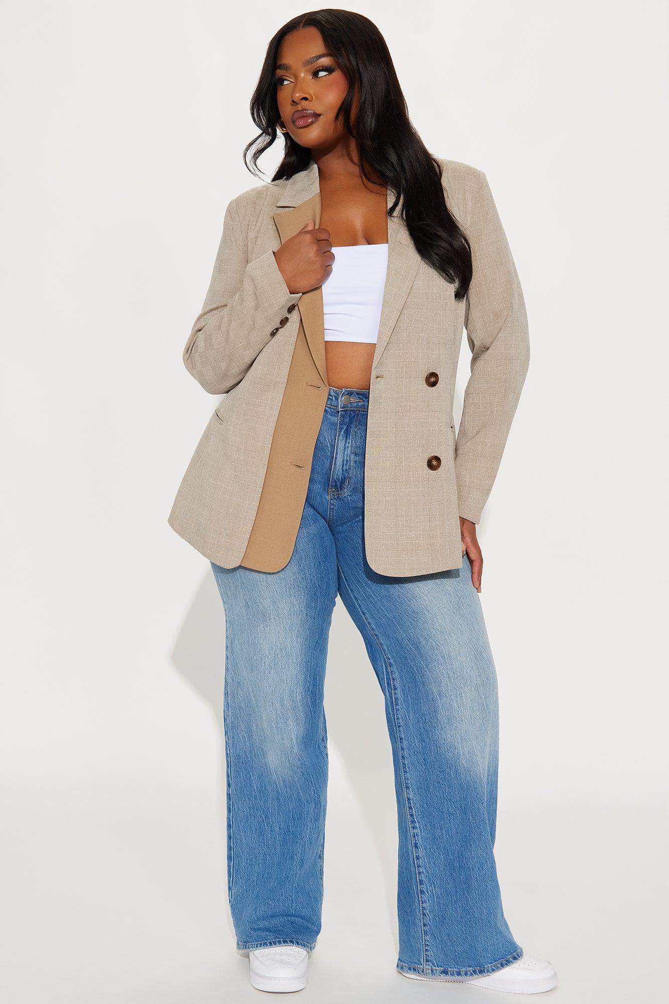 Alena Business Blazer - Khaki Product Image