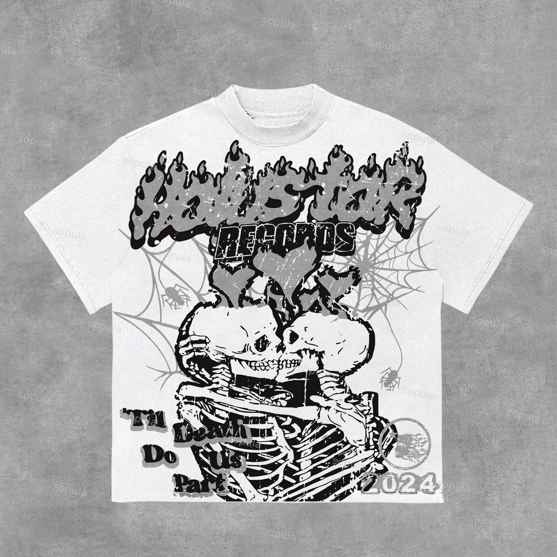 Sopula Studio Til Death Do Us Part Skull Graphic T-Shirt Product Image