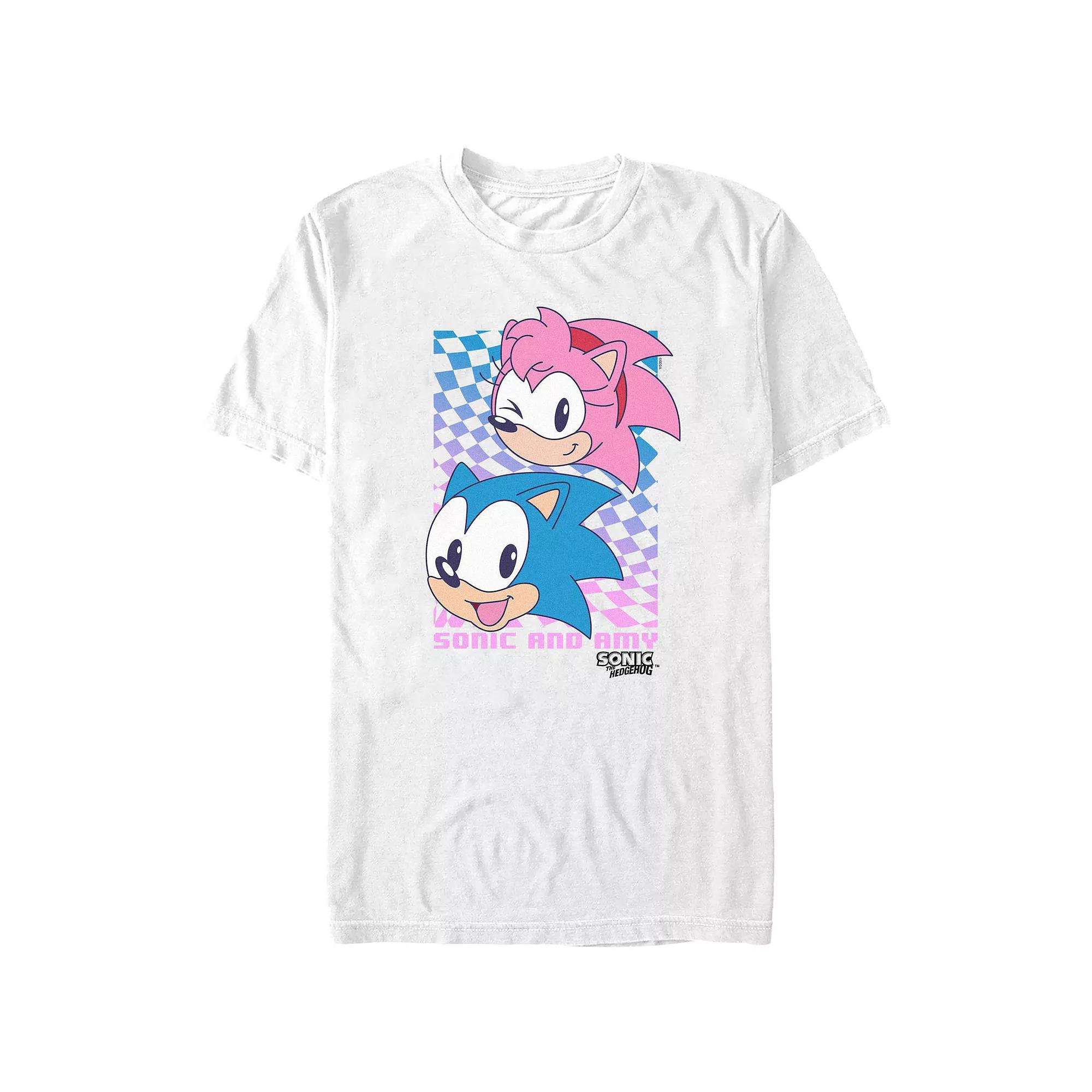Men's Sonic The Hedgehog Sonic And Amy Graphic Tee,  Product Image
