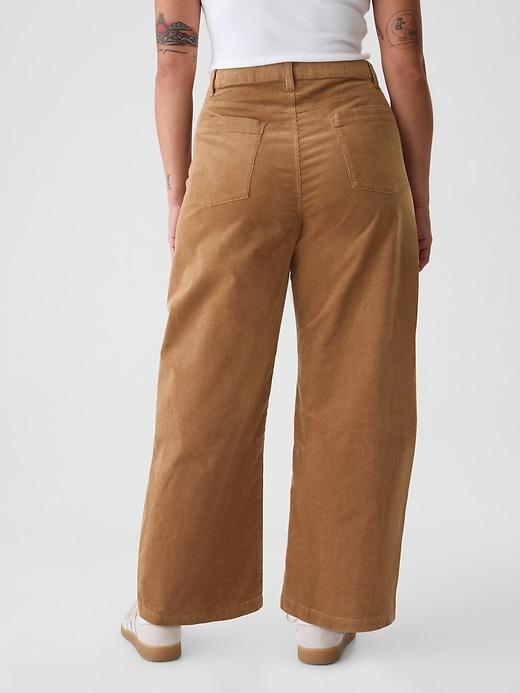 High Rise Corduroy Tapered Ankle Trousers Product Image