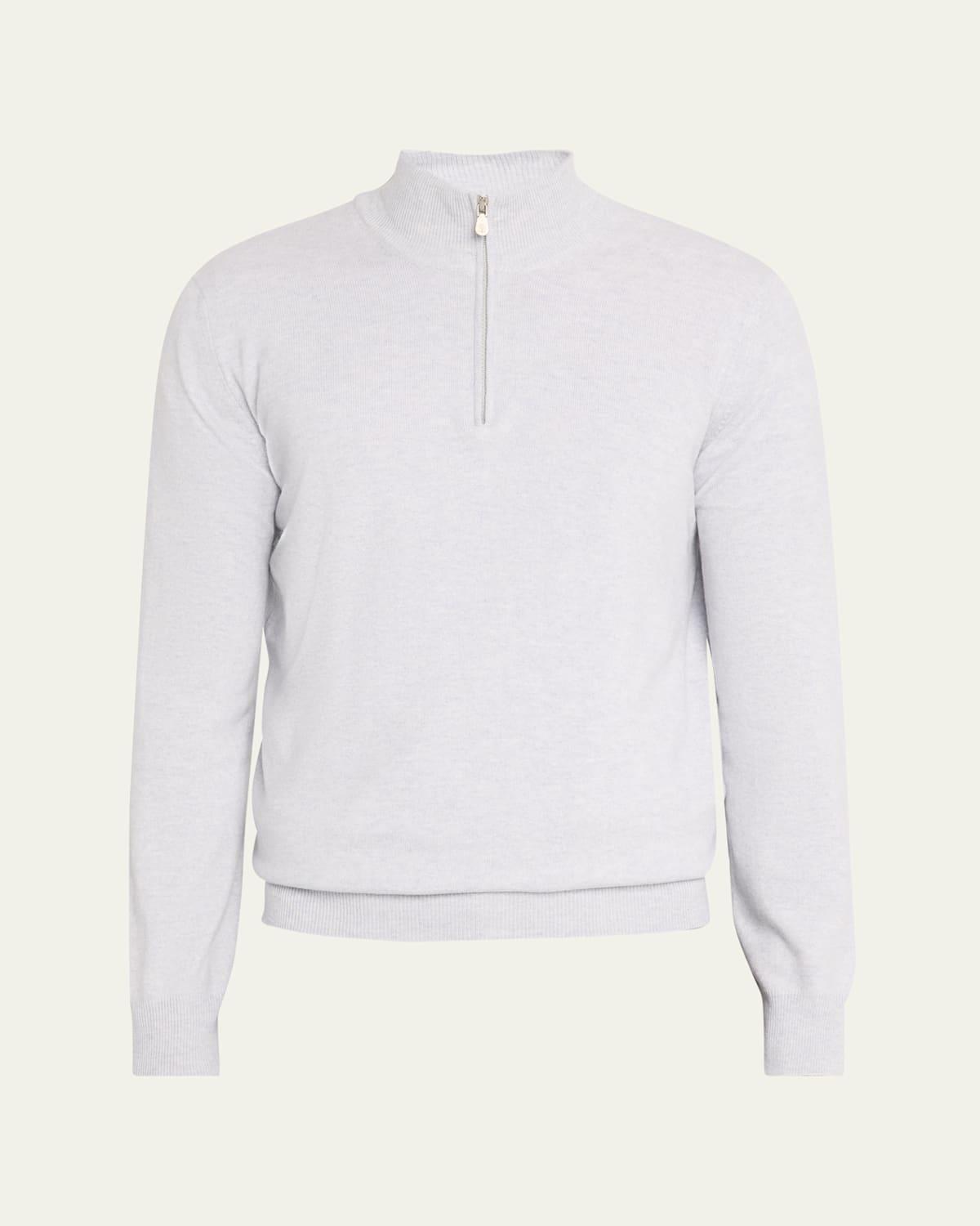 Mens Cashmere Half-Zip Sweater Product Image