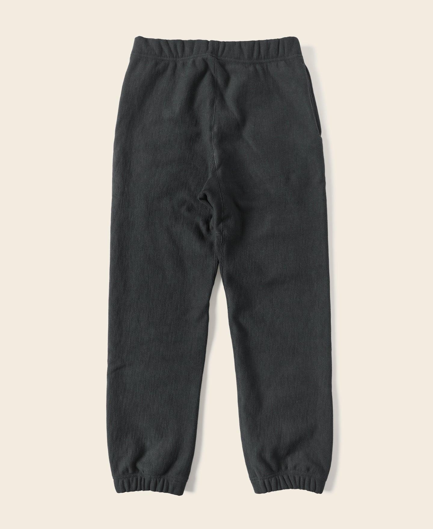 1950s 20.5 oz Terry Cloth Reverse Weave Sweatpants - Black Product Image