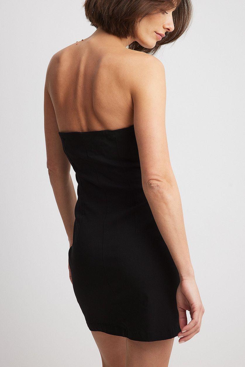 Asymmetric Bandeau Mini Dress Product Image