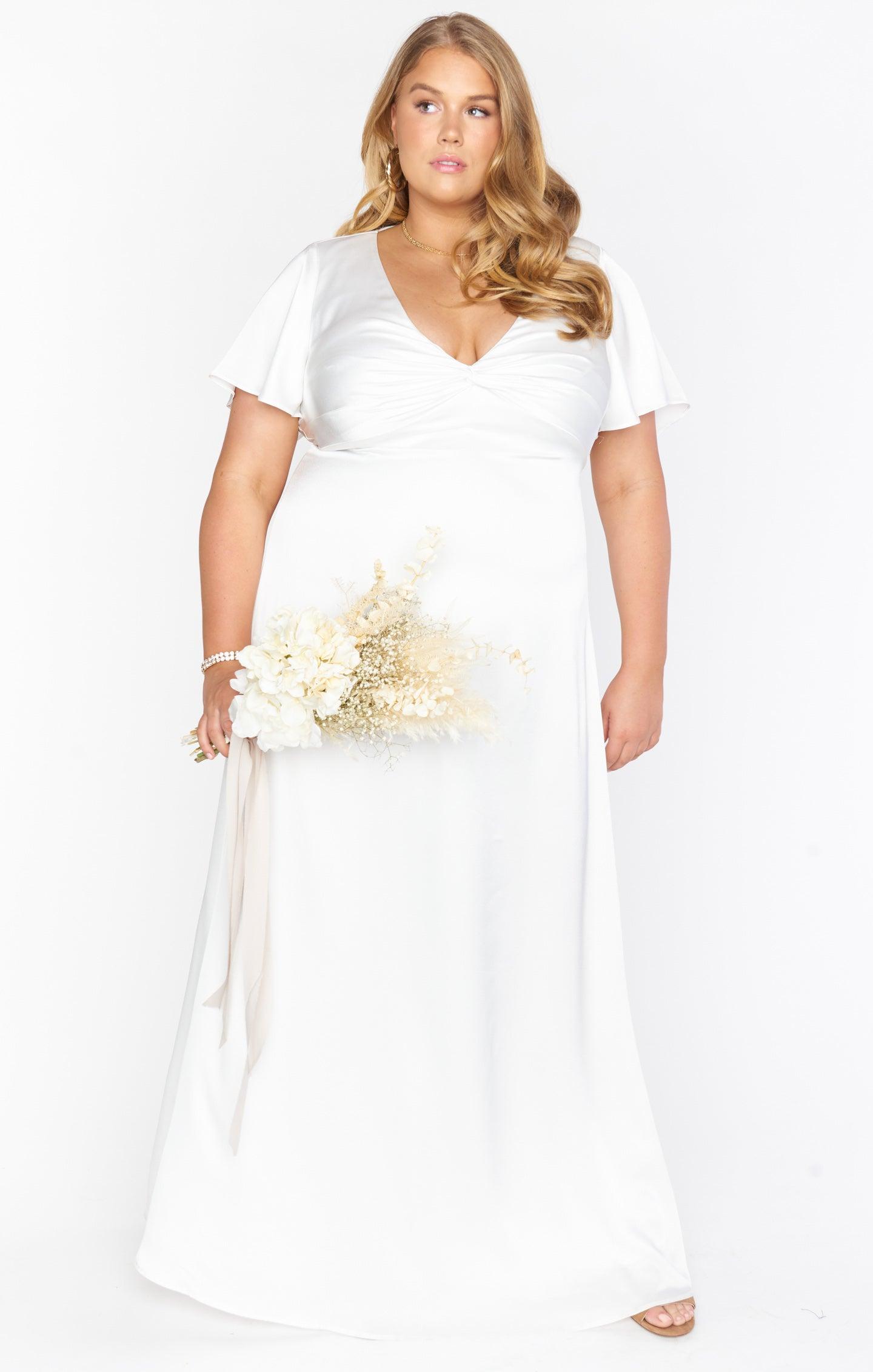 Rome Twist Gown ~ Ivory Luxe Satin Product Image
