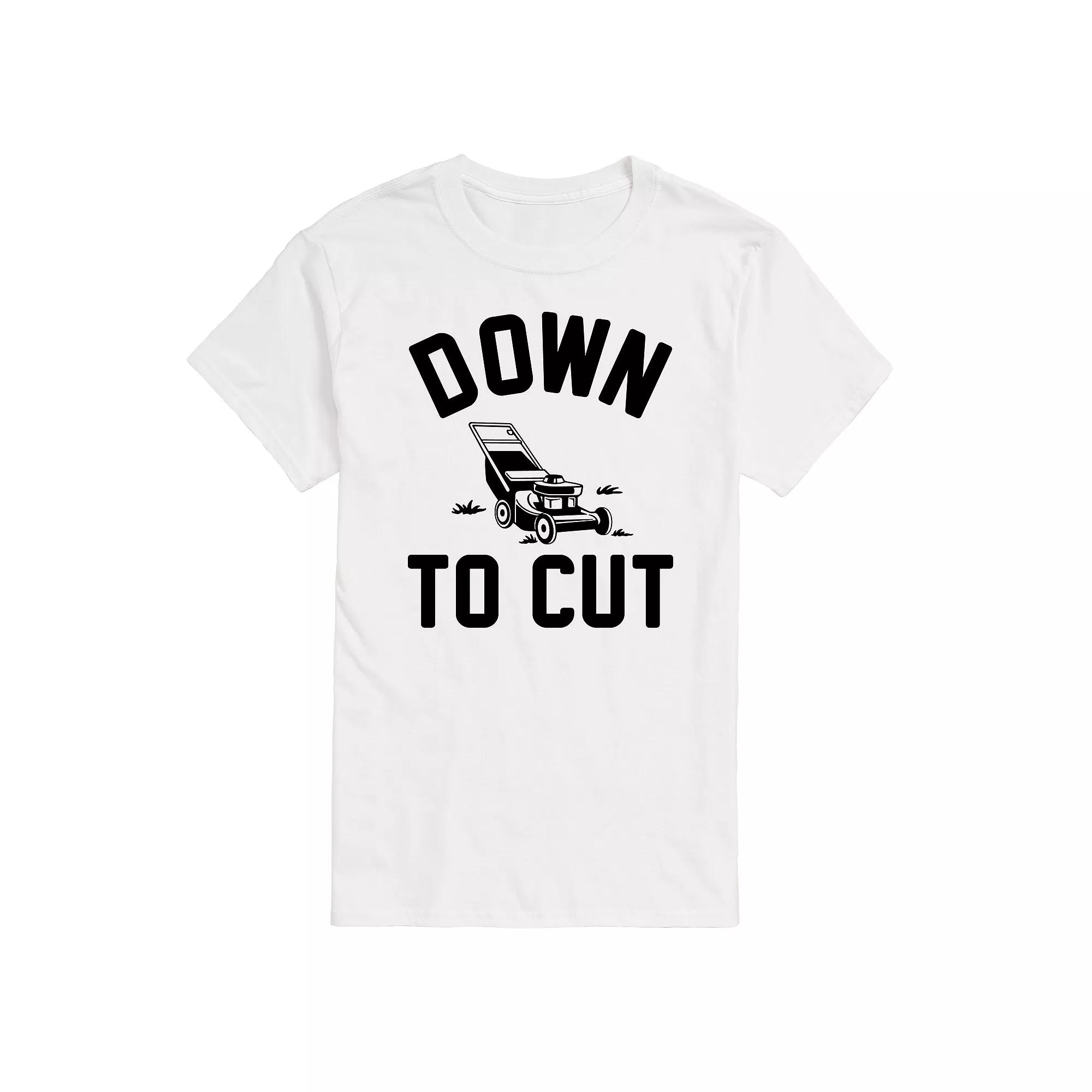 Big & Tall Down To Cut Lawn Mower Graphic Tee, Men's,  Product Image