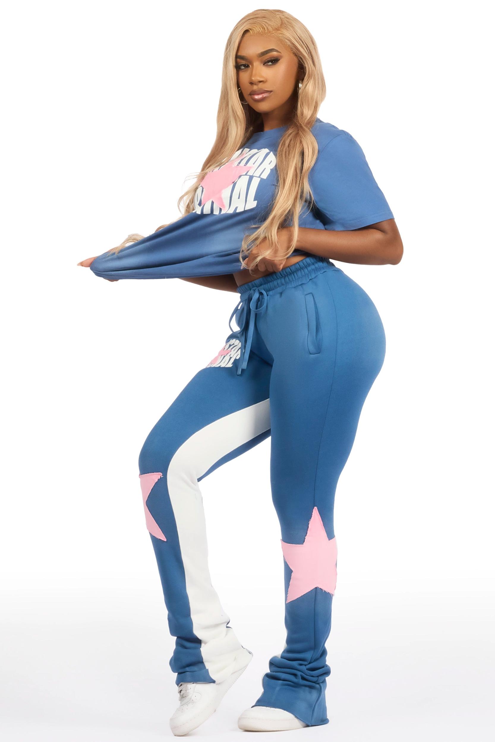 Kaliyah Navy T-Shirt Trackset Female Product Image